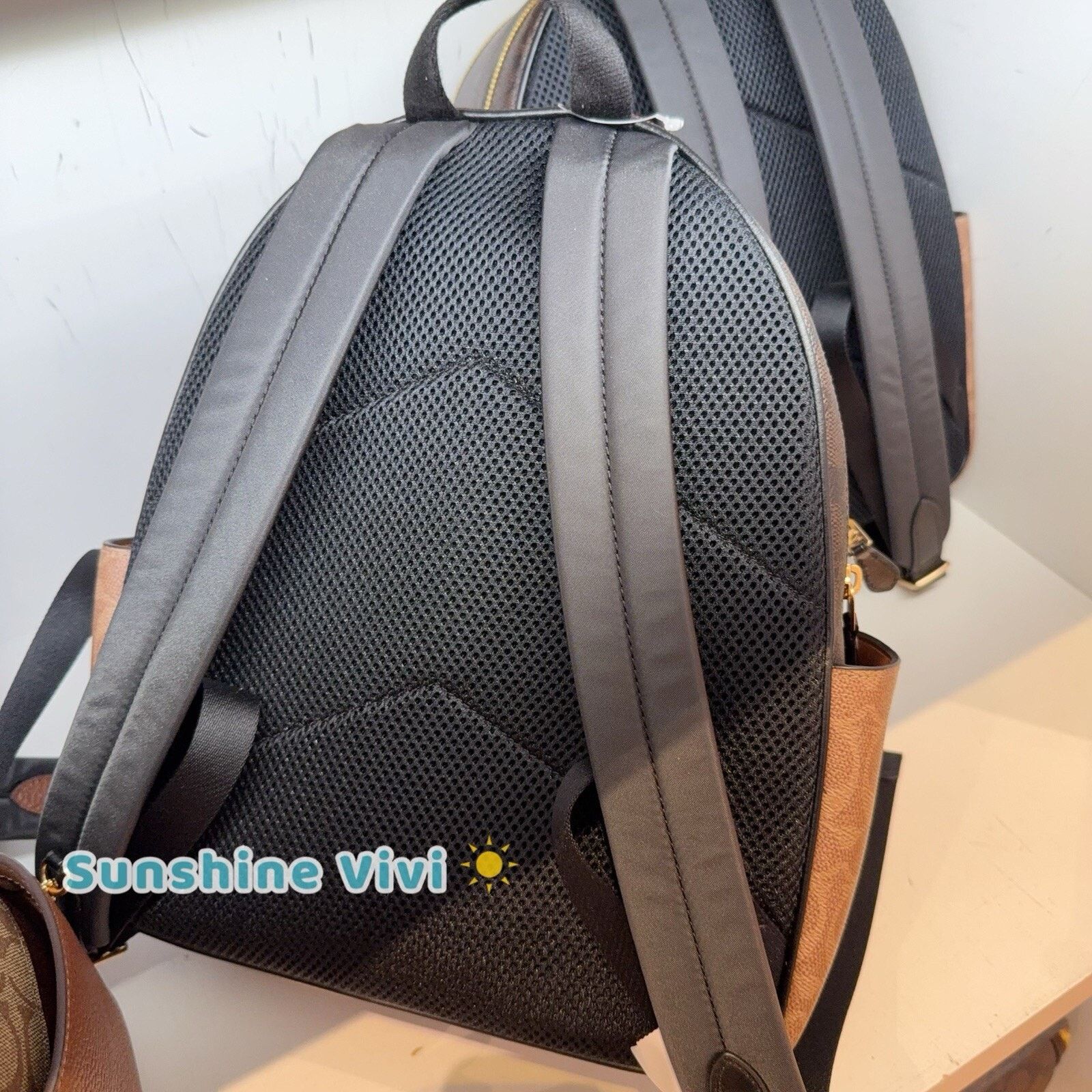 Coach NWT Coach Court Backpack CZ771 Gold/Walnut/Tan Size ONE SIZE - 8 Thumbnail