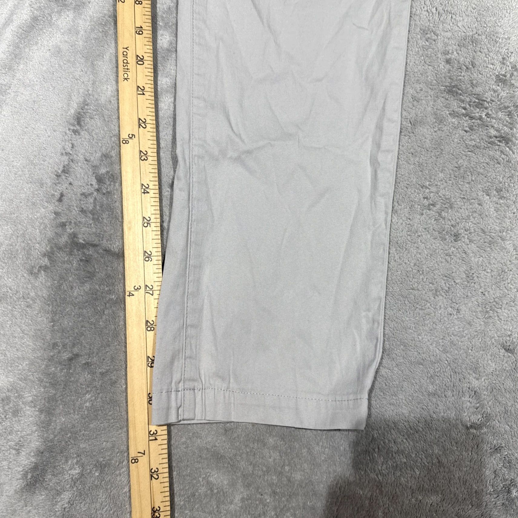 Vintage Birddogs Pants Mens 34x31 34x32 Gray Chino Stretch Lightweight Flat Front Straight Leg Logo Embroidered Zip Casual Wearable Robust Comfort Mens Size US 34 / EU 50 - 5 Thumbnail