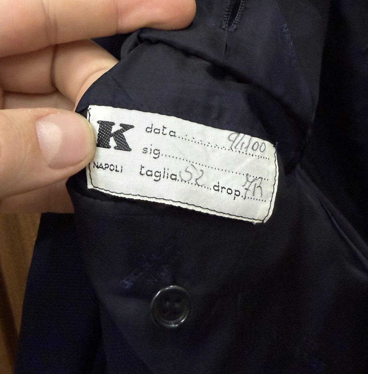 Kiton Kiton Napoli Navy Blue Wool Blazer Three Button Jacket Size 42R - 15 Thumbnail