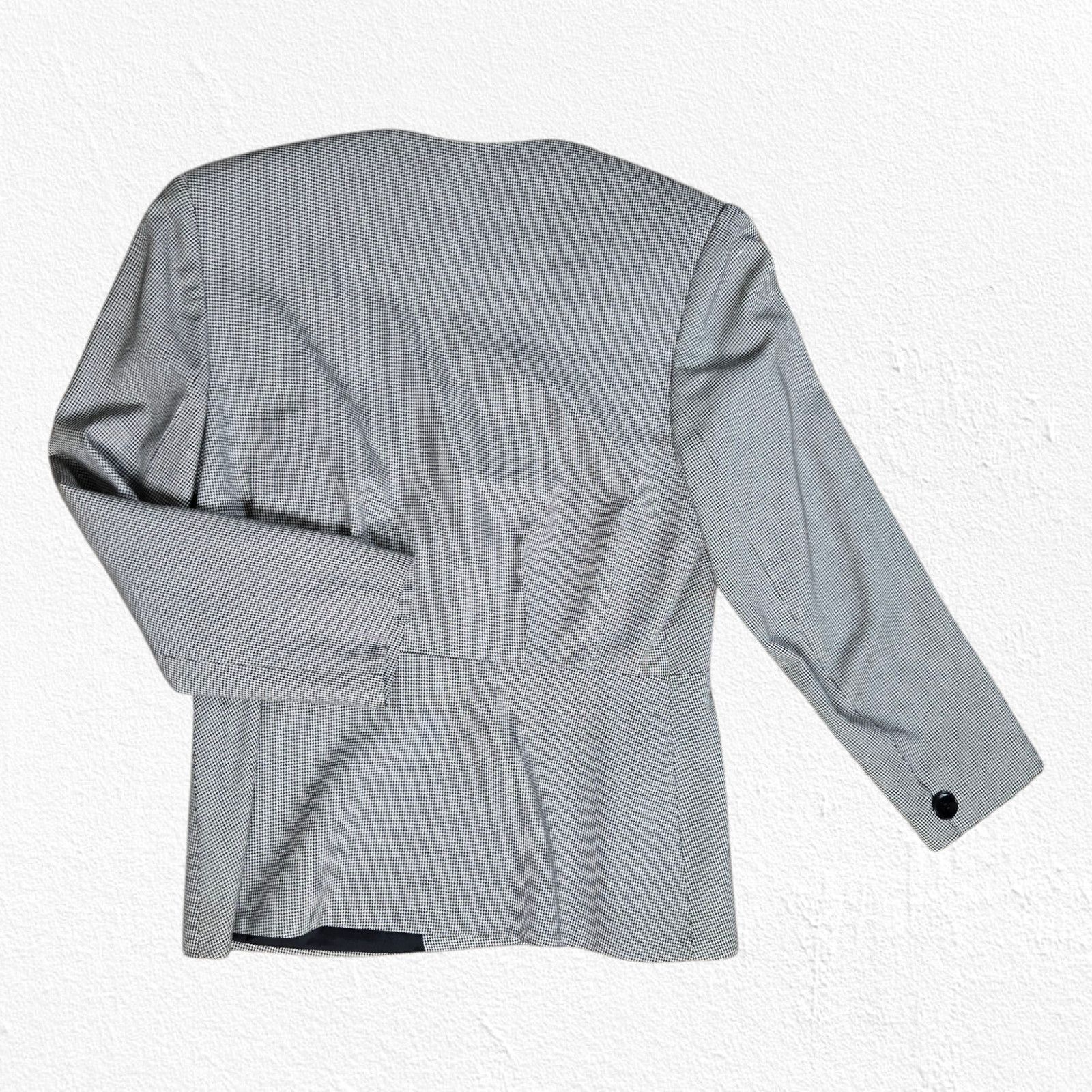 Vintage Vintage Black Houndstooth Power Suit Jacket Blazer Size 10 Size L / US 10 / IT 46 - 8 Thumbnail