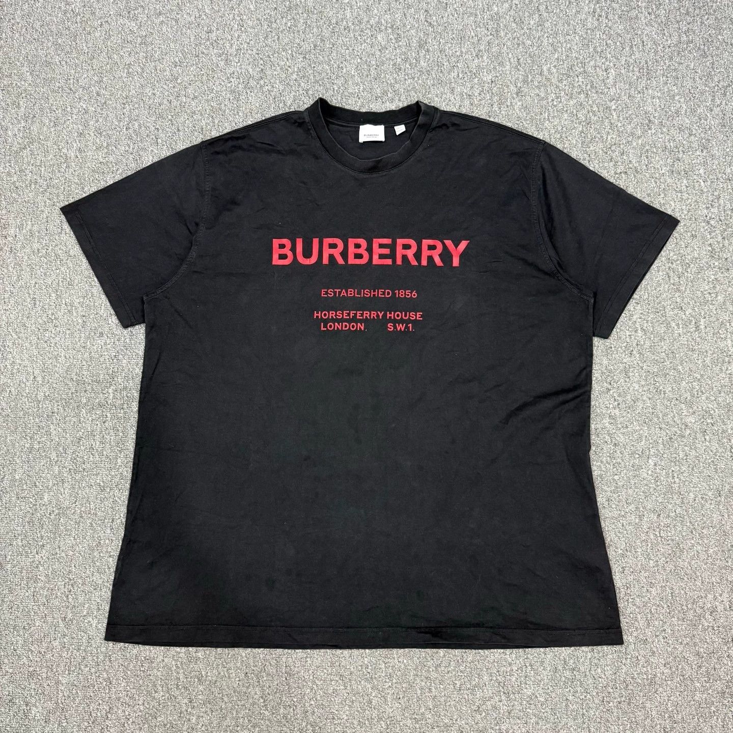 Burberry Burberry Black Logo Print Short Sleeve Tee Size US XXL / EU 58 / 5 - 1 Thumbnail