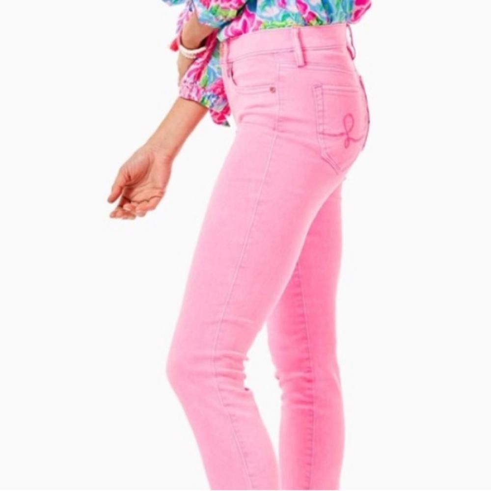 Designer Lilly Pulitzer l Worth Skinny Mini Zip Jeans Size 00 Size 24" / US 00 / IT 34 - 2 Thumbnail