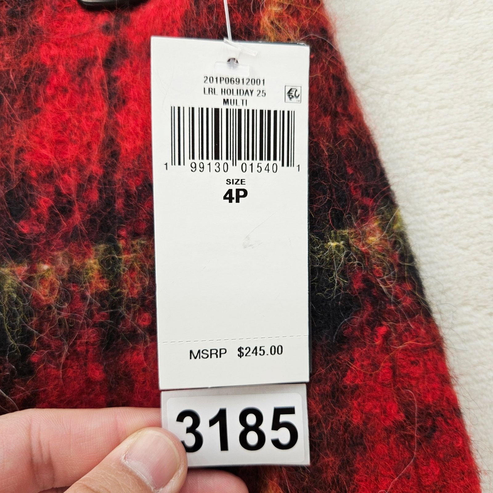Lauren Ralph Lauren LAUREN RALPH LAUREN PETITE 4P RED BLACK PLAID WOOL BLEND Size 27" / US 4 / IT 40 - 4 Thumbnail