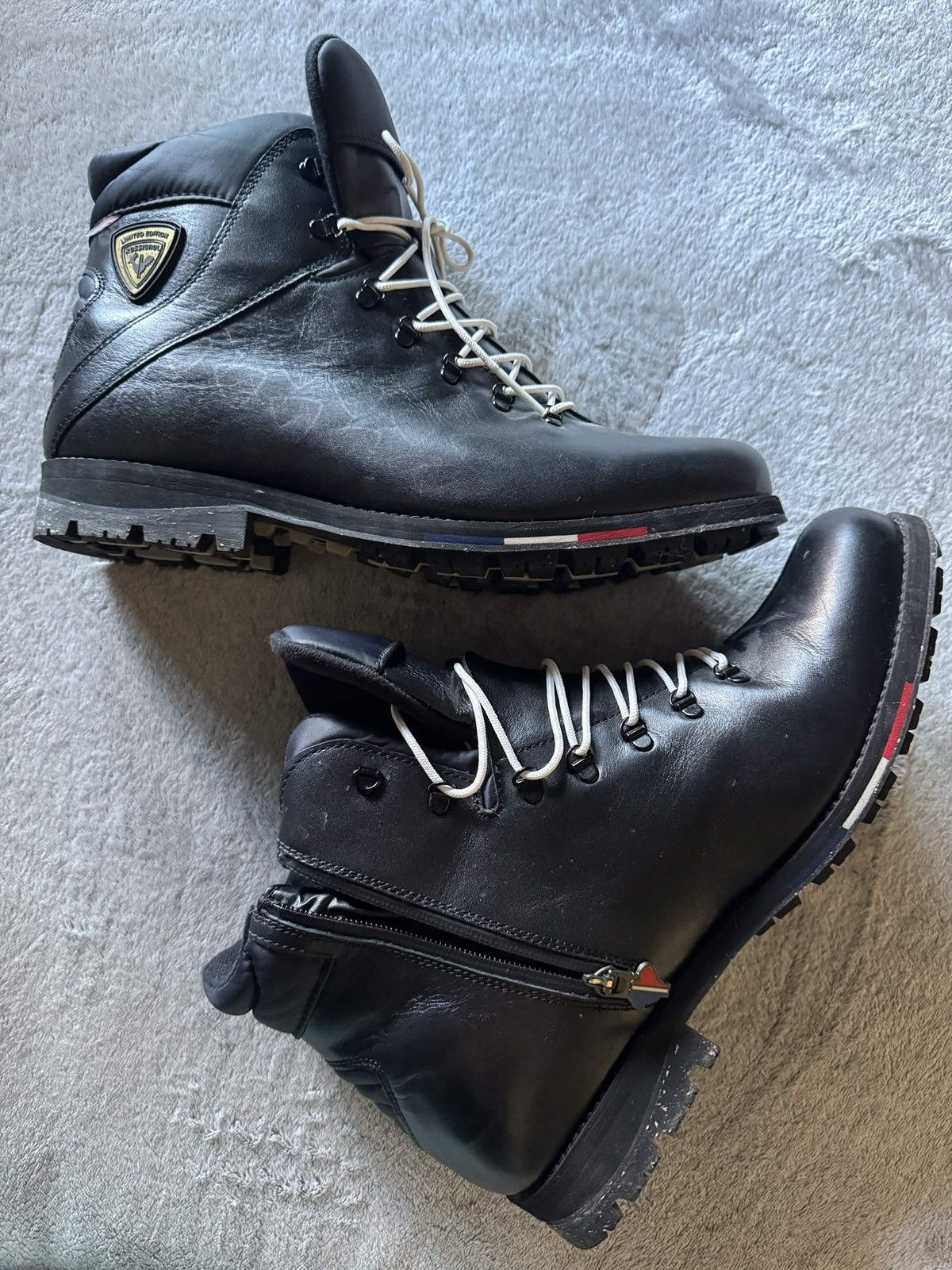 Rossignol Rossignol 1907 Chamonix Black Leather Alpine Hiking Boots Size US 10.5 / EU 43-44 - 1 Thumbnail