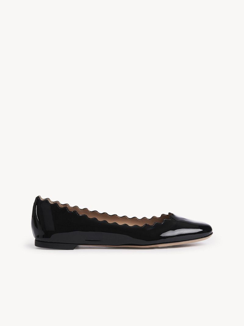 Chloe o1loc1c11125 Lauren Ballerina in Black Size US 8 / IT 38 - 1 Thumbnail