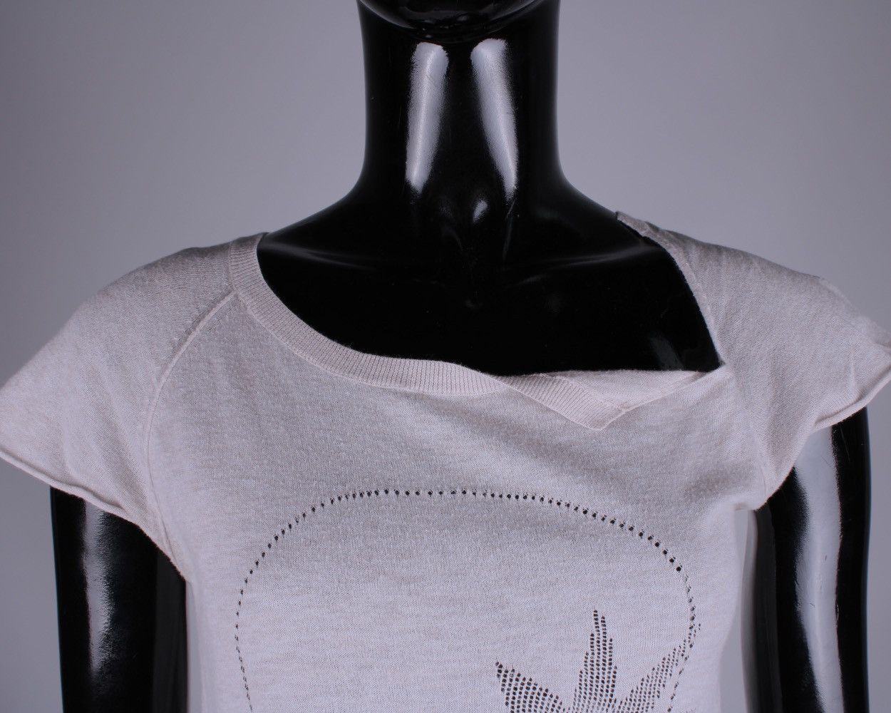 Zadig & Voltaire ZADIG & VOLTAIRE Skull Beige Sleeveless Cap Sleeve Tops Size M / US 6-8 / IT 42-44 - 3 Thumbnail