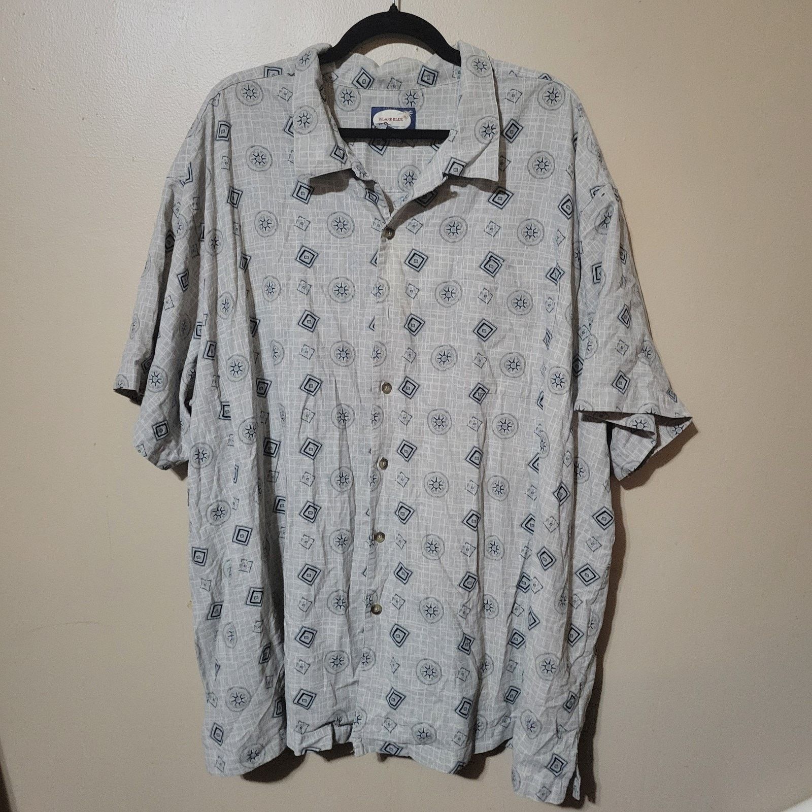& Other Stories Island Shares Shirt Mens 4x Gray Pattern Button Up 100% Silk Size US XXL / EU 58 / 5 - 1 Thumbnail