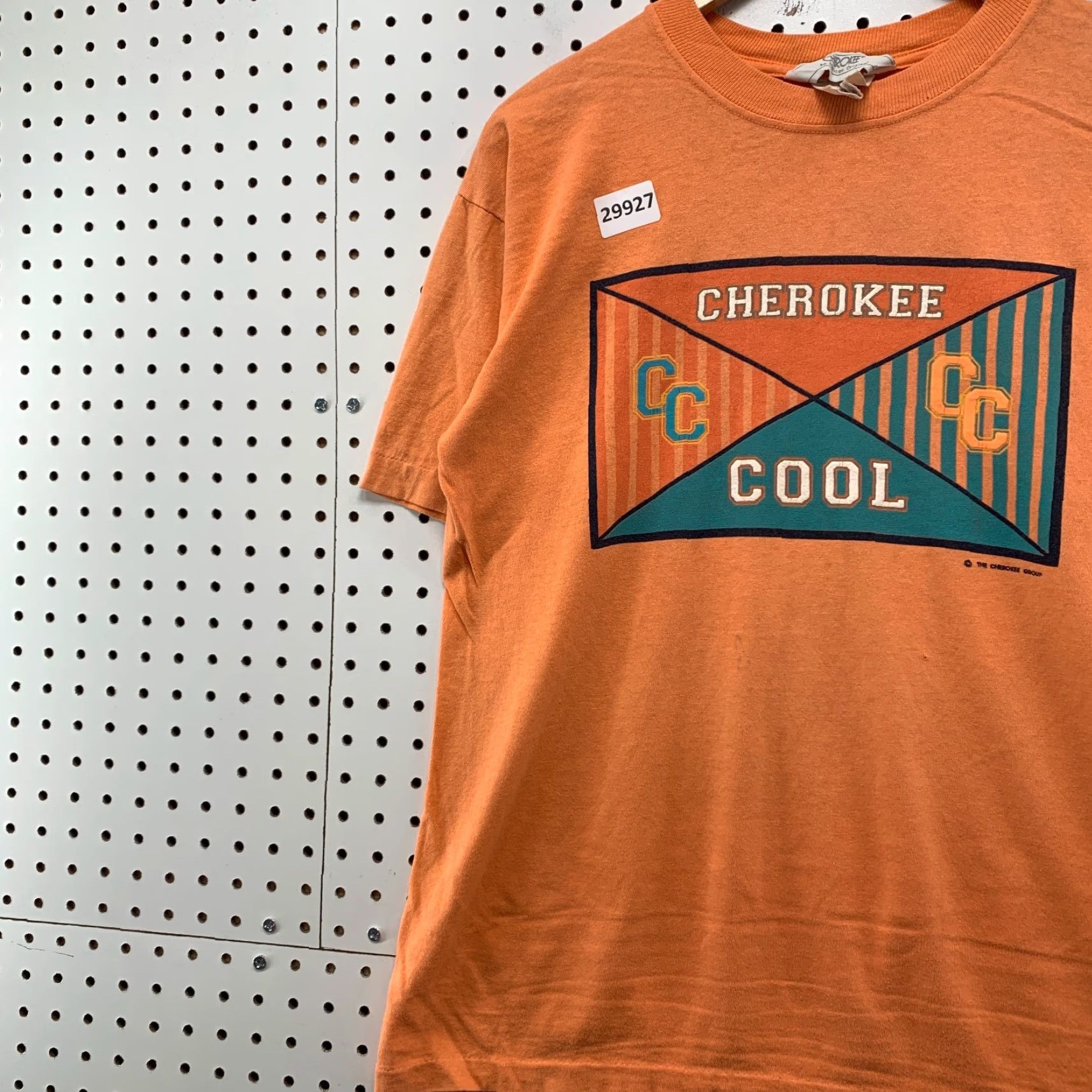 Cherokee VINTAGE Cherokee Shirt Mens M Orange 90s Made USA Cotton Crew Neck Short Sleeve T-Shirt Size US M / EU 48-50 / 2 - 3 Thumbnail