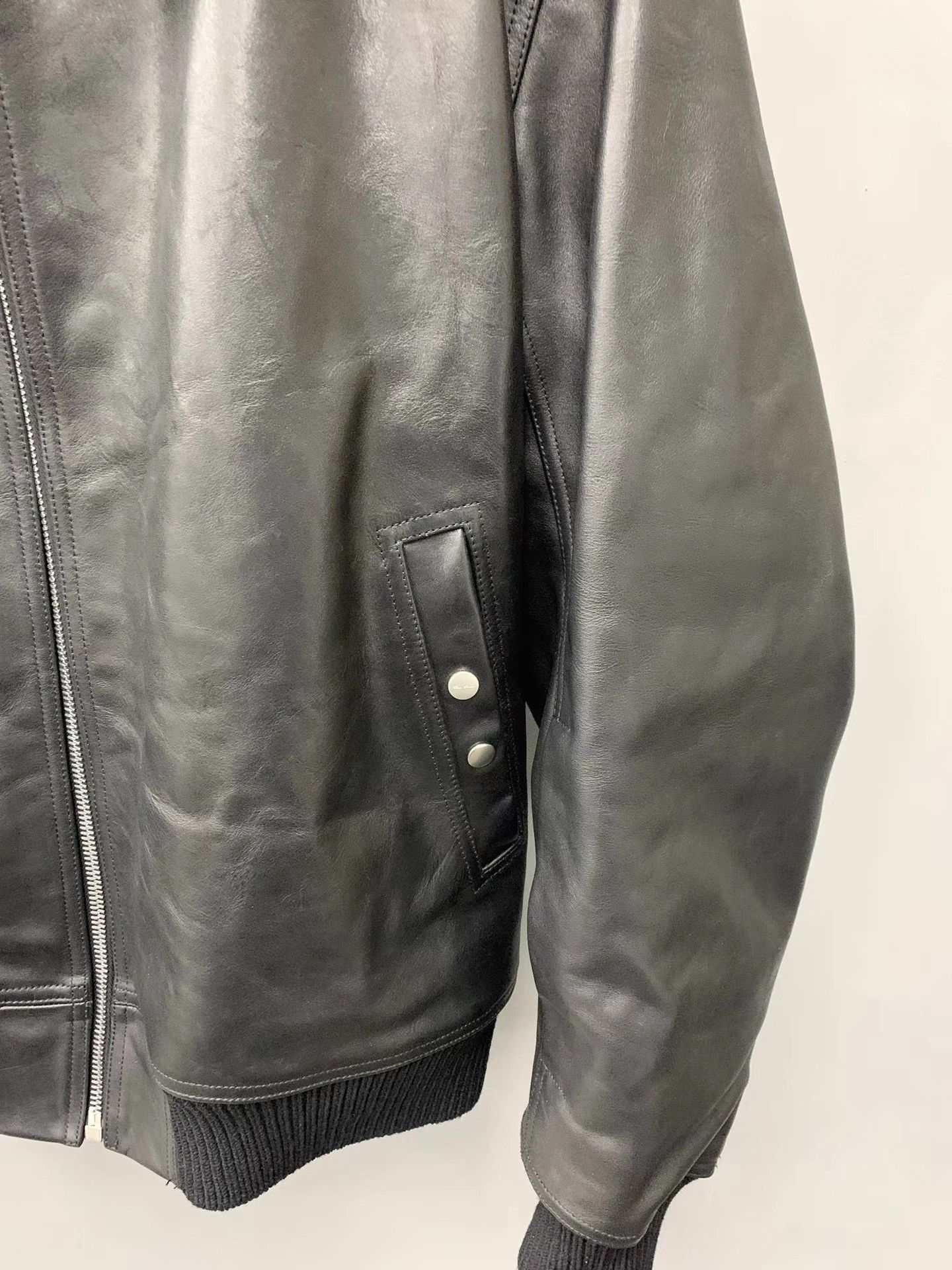 Rick Owens Rick Owens 25FW Runway Stand Collar Leather Jacket K34 Size US M / EU 48-50 / 2 - 4 Thumbnail