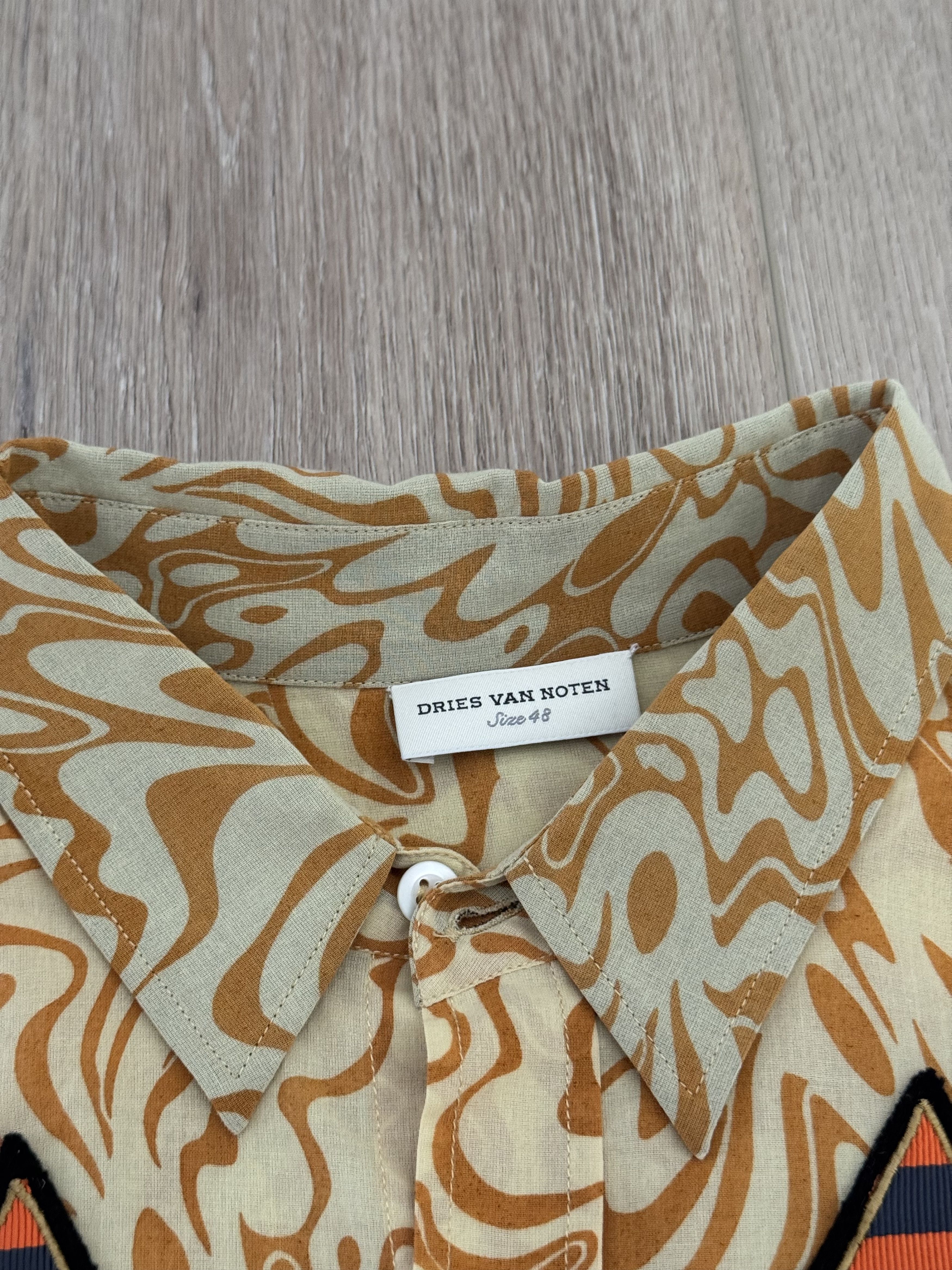 Dries Van Noten Dries Van Noten 2016 Military Patches Psychadelic Shirt Size US M / EU 48-50 / 2 - 2 Thumbnail