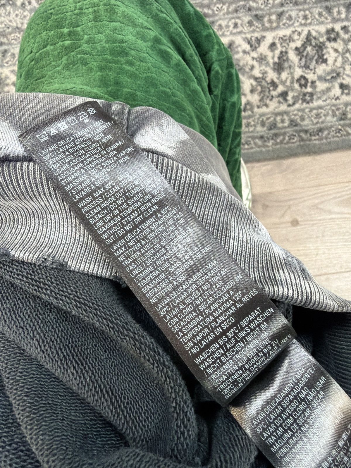 Balenciaga Balenciaga acid wash mini logo hooded sweatshirt grey Size US XS / EU 42 / 0 - 6 Thumbnail