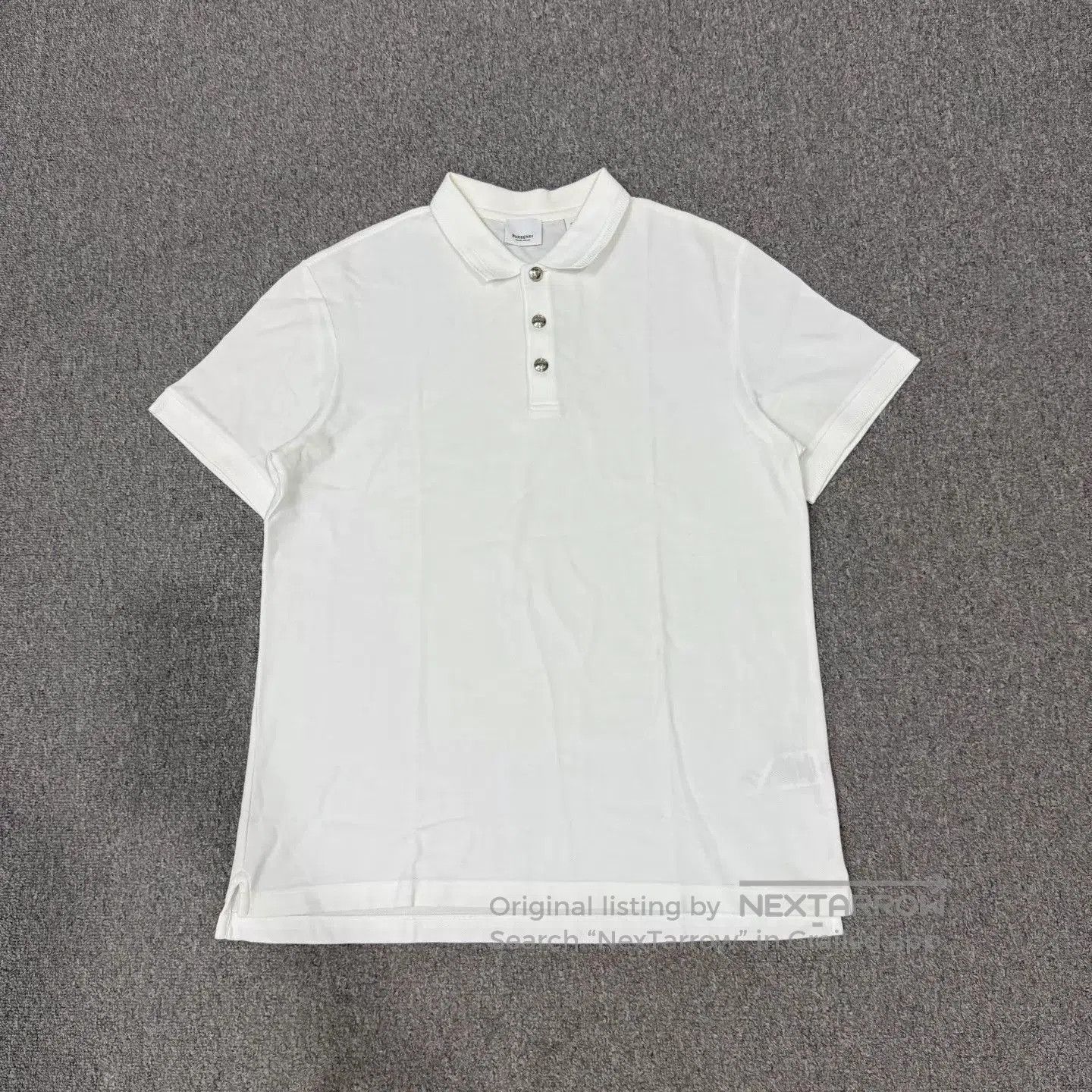 Burberry White Short-Sleeve Polo Shirt. Size US XL / EU 56 / 4 - 1 Thumbnail
