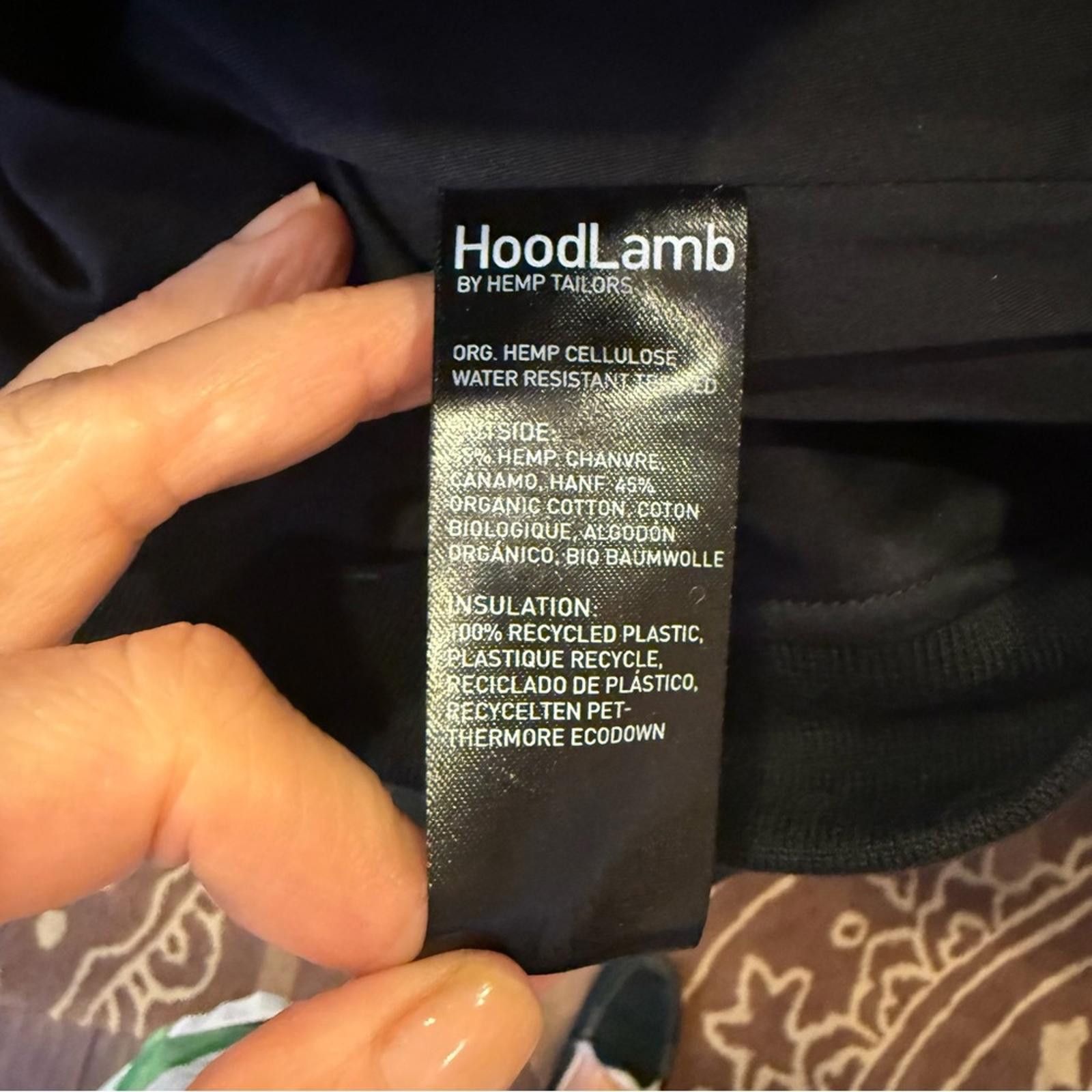 Hoodlamb Hoodlamb Hemp Tailors Mens Black QuiltedPuffer Jacket sz L Size US L / EU 52-54 / 3 - 7 Thumbnail