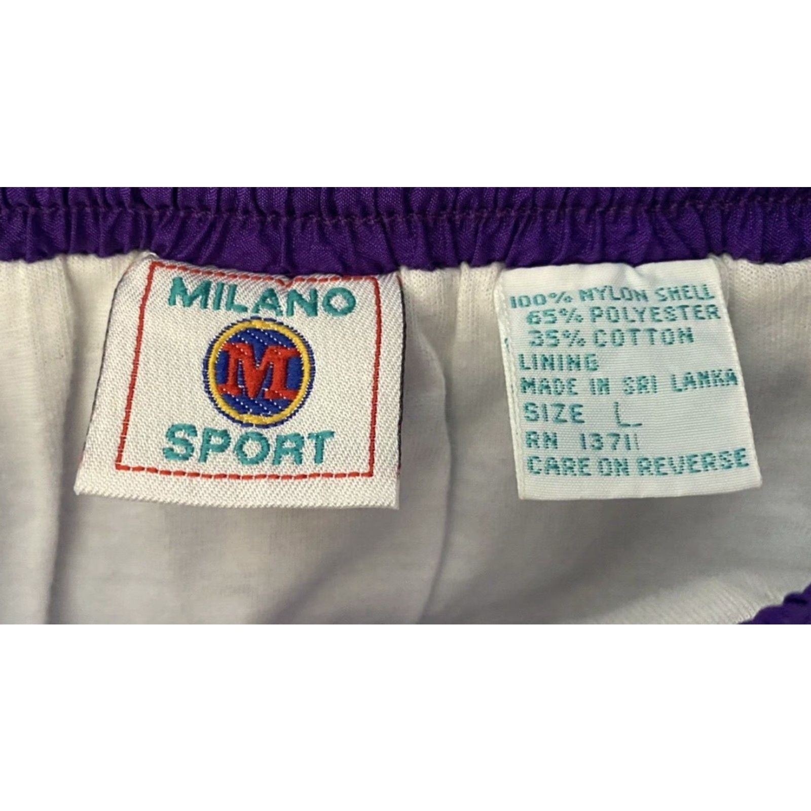 Vintage VINTAGE Milano Sport Windbreaker Pants Purple Men’s L Nylon Shell Pants 90s Outdoor Activewear Men’s Size US 33 - 3 Thumbnail