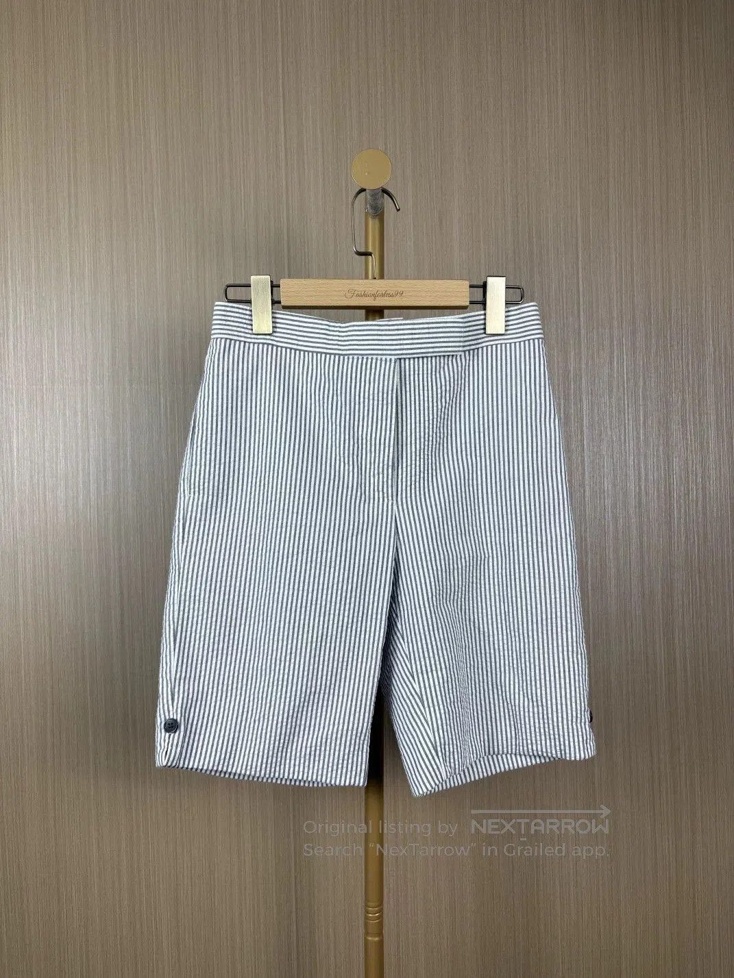 Thom Browne thom browne white gray striped shorts 38. Size US 38 / EU 54 - 1 Thumbnail