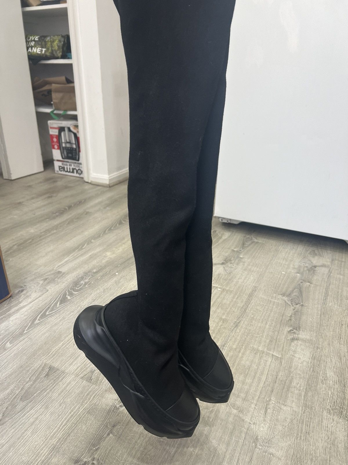 Rick Owens × Rick Owens Drkshdw Black Abstract Stocking Boots Size US 6.5 / IT 36.5 - 4 Thumbnail