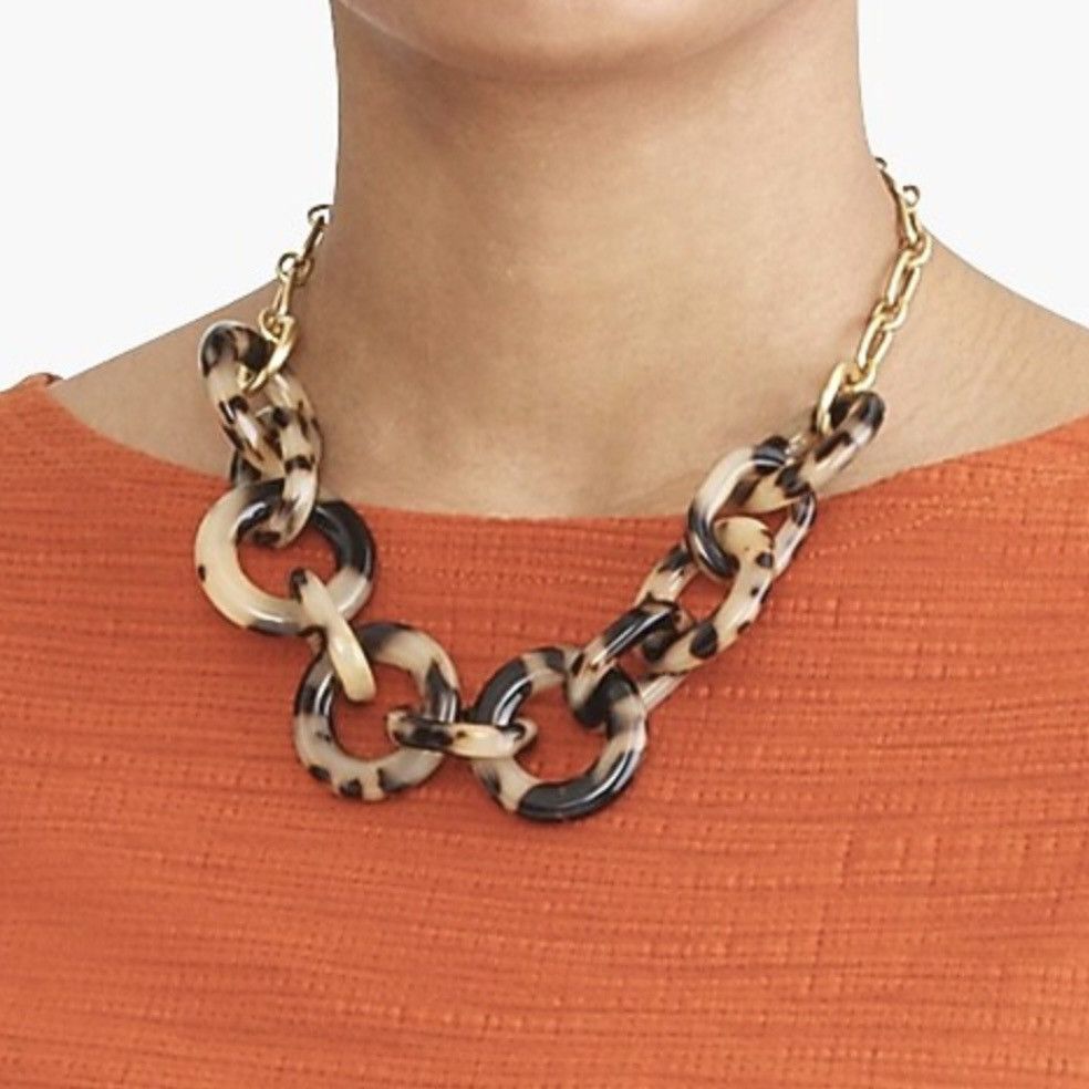 J.Crew J.Crew chunky gold tone tortoise link chain necklace Size ONE SIZE - 3 Thumbnail