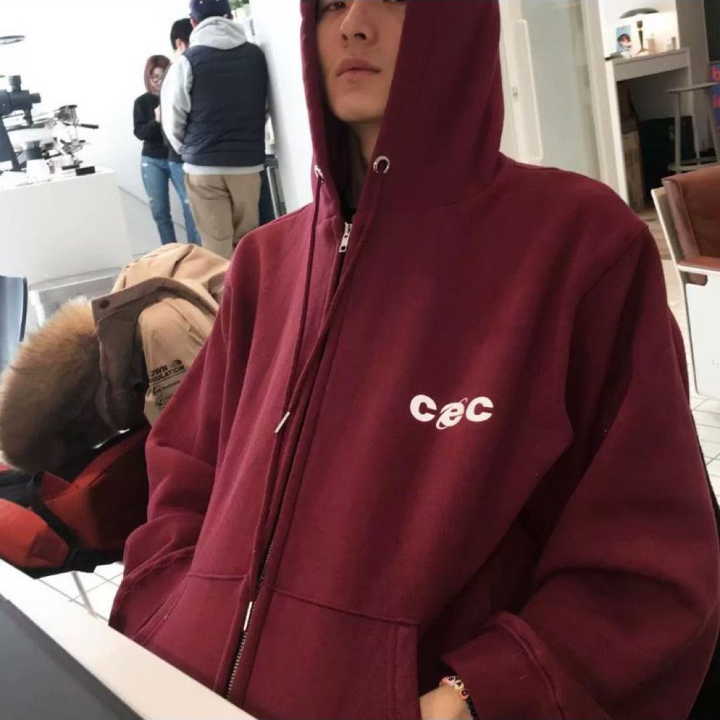 Nike CEC Oversized Unisex Burgundy Full-Zip Hoodie Size L / US 10 / IT 46 - 6 Thumbnail