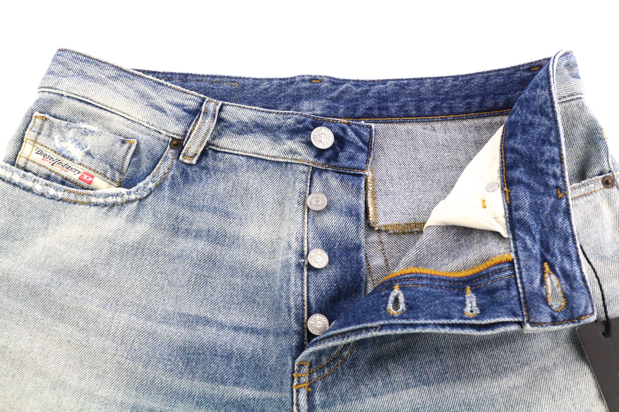 Diesel D-REKIV-Z 09C90 W32/L34 Distress Washed Denim 40391 Size US 32 / EU 48 - 4 Thumbnail