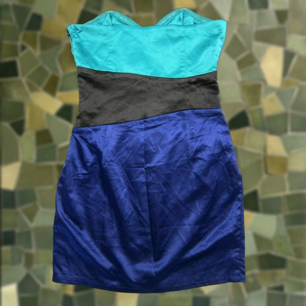 Vintage NWT Lipsy London Green Purple Black Strapless Sweatheart Cocktail Dress Women 6 Size M / US 6-8 / IT 42-44 - 1 Thumbnail