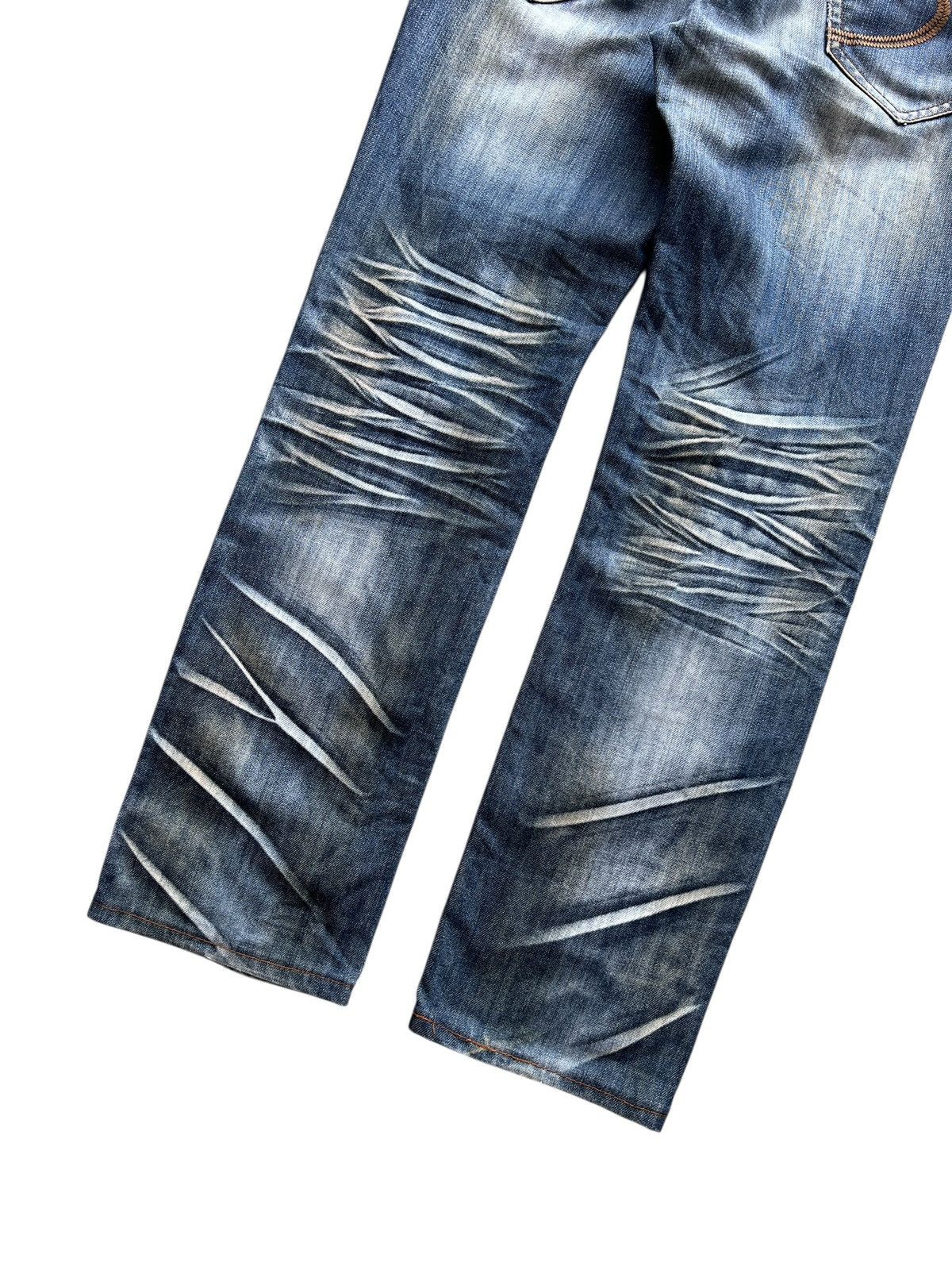 2000s Semantic Design Stained Whiskers Straight Cut Denim
