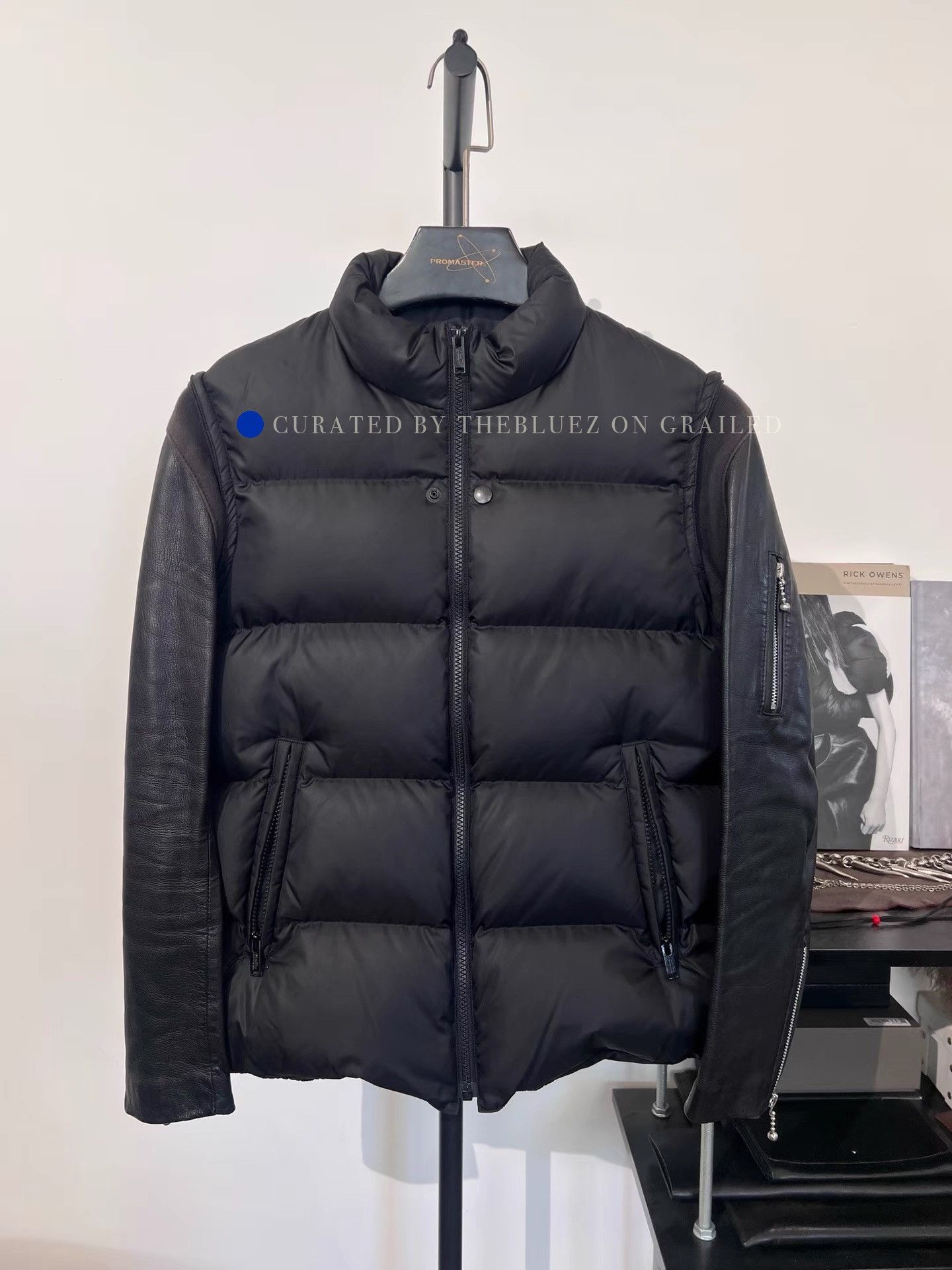 Undercover Black Puffer Jacket with Leather Sleeves Size S Size US S / EU 44-46 / 1 - 1 Thumbnail