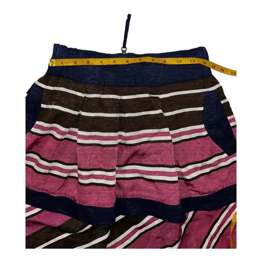 Designer Anthropologie l Maeve Striped Ruffle Skirt Size 0 Size 25" / US 0 / IT 36 - 5 Thumbnail