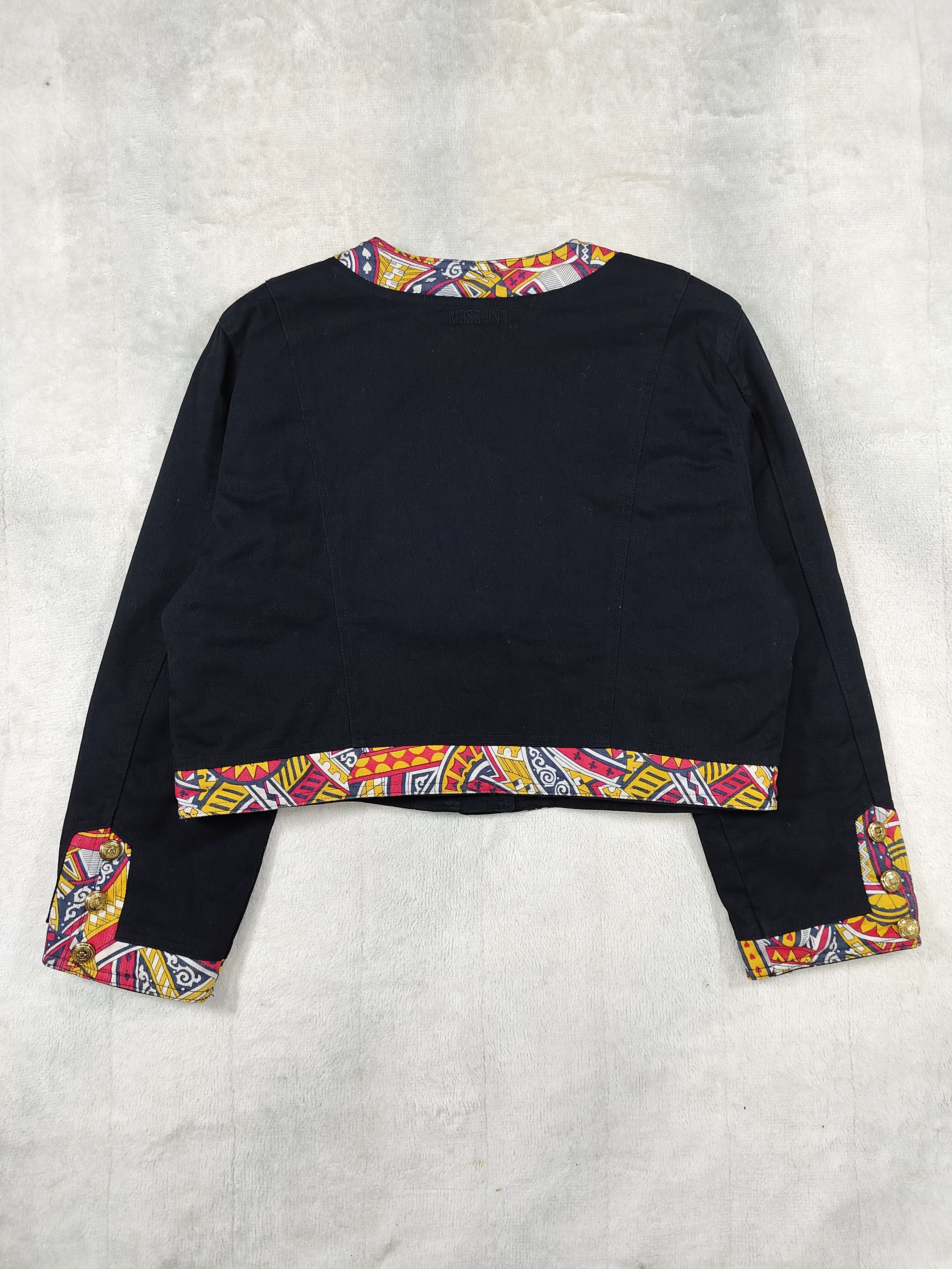 Moschino 90s Moschino- Archive Baroque Trim Graphic Cropped Jacket Size L / US 10 / IT 46 - 5 Thumbnail