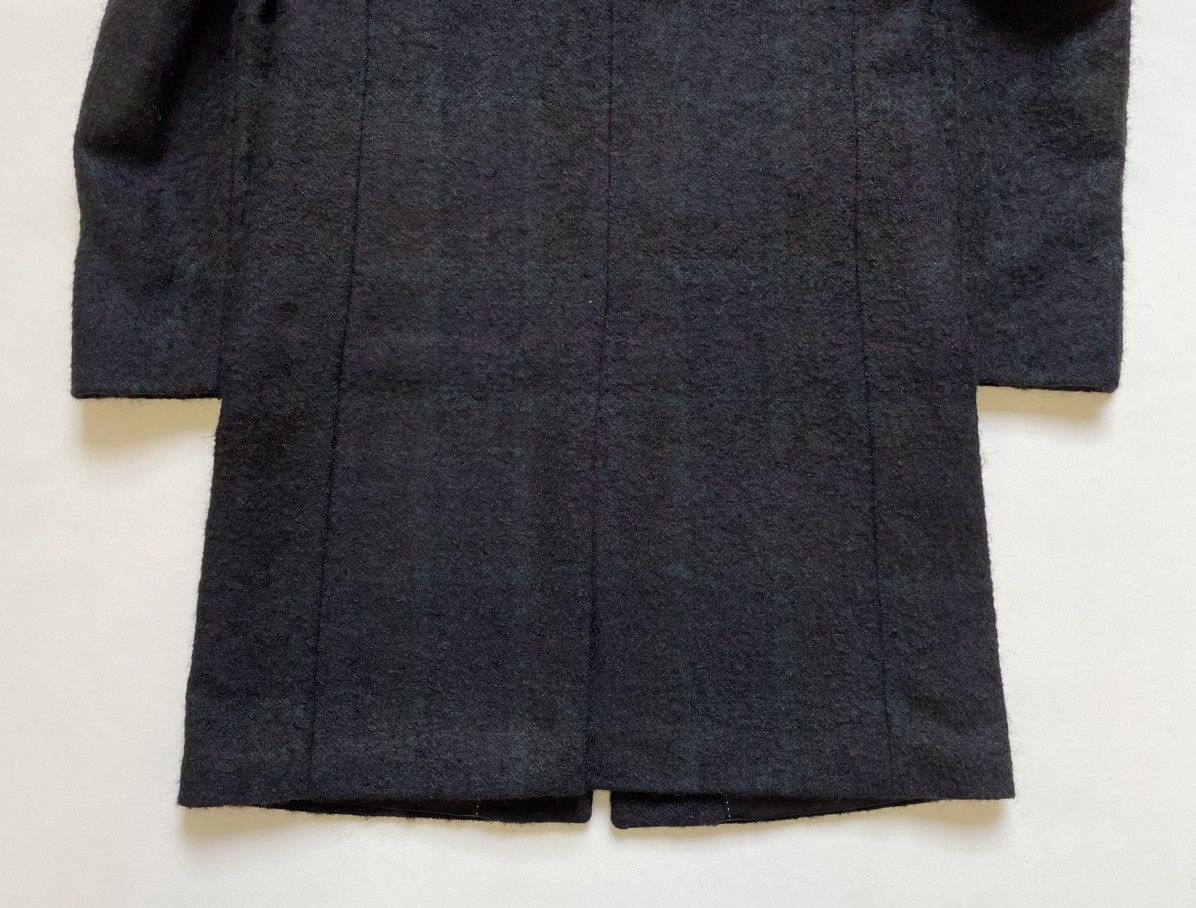 Dries Van Noten Black Boucle Check Wool Overcoat Size US S / EU 44-46 / 1 - 17 Thumbnail
