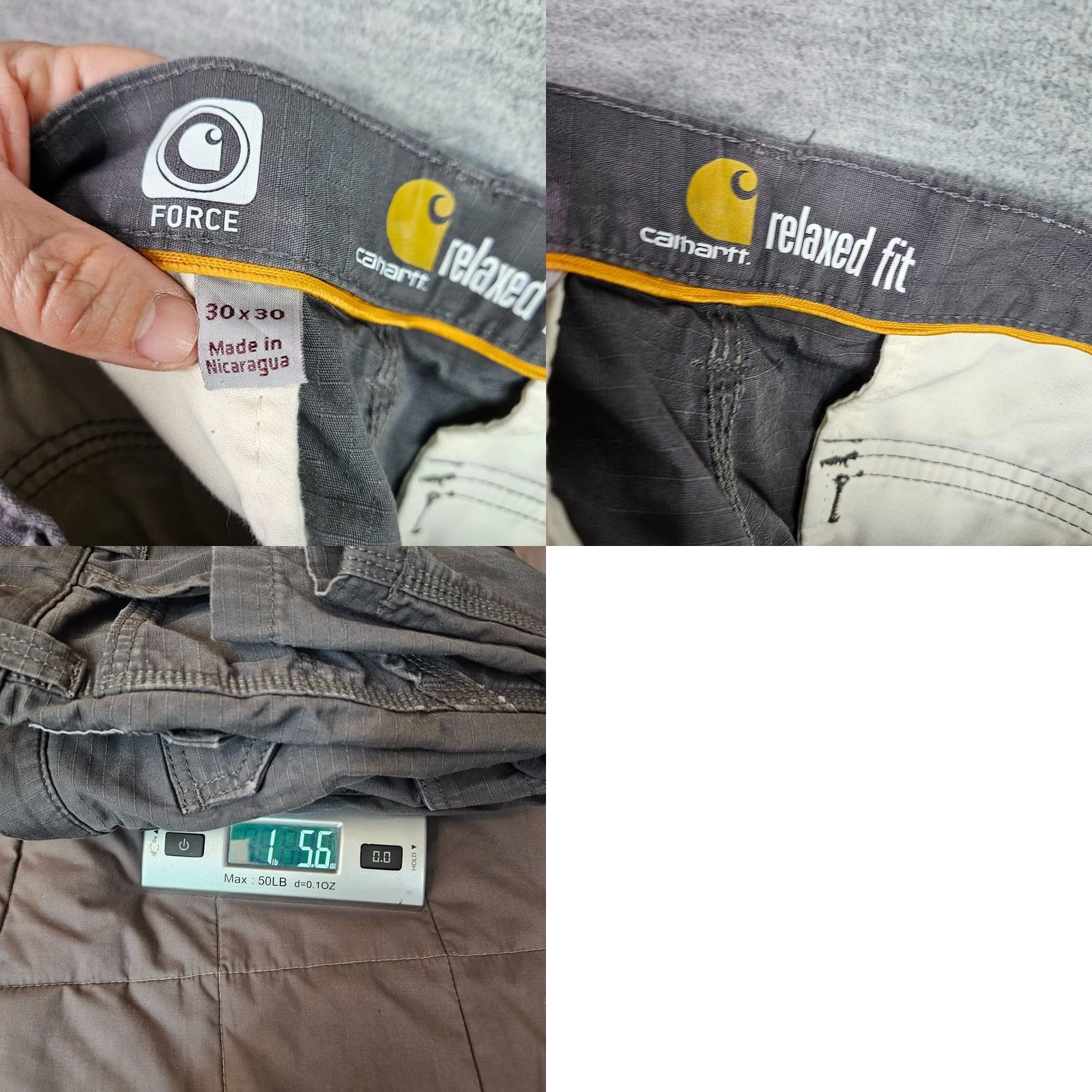 Carhartt VINTAGE Carhartt Force Cargo Pants Mens 30x28 Gray Relaxed Fit Workwear Size US 30 / EU 46 - 9 Thumbnail