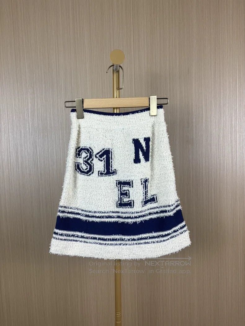 Chanel Chanel Cruise ship series white blue letter skirt Size 42" / US 20 - 2 Thumbnail