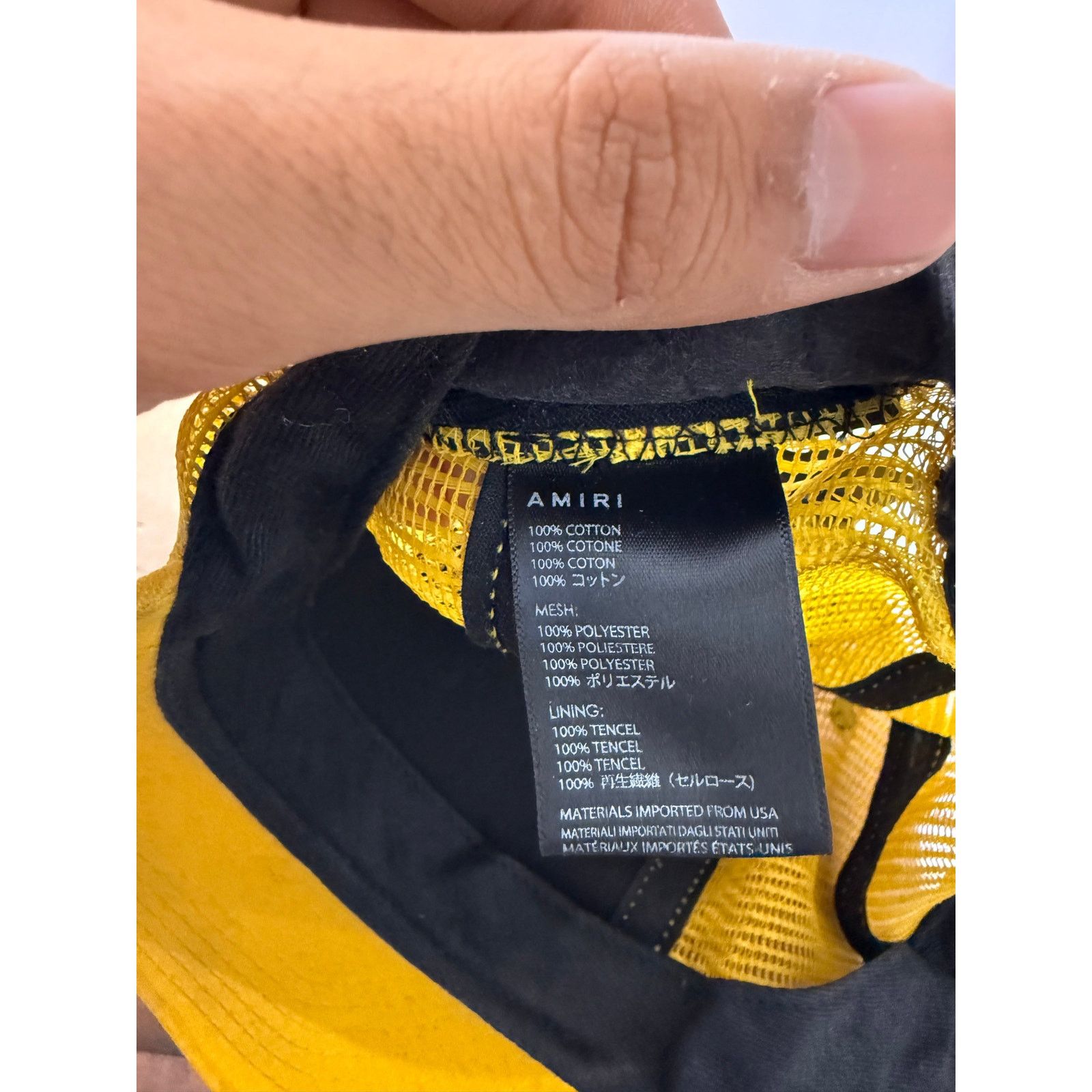 Amiri Amiri Core Logo Trucker Yellow Black Used OS Size ONE SIZE - 4 Thumbnail