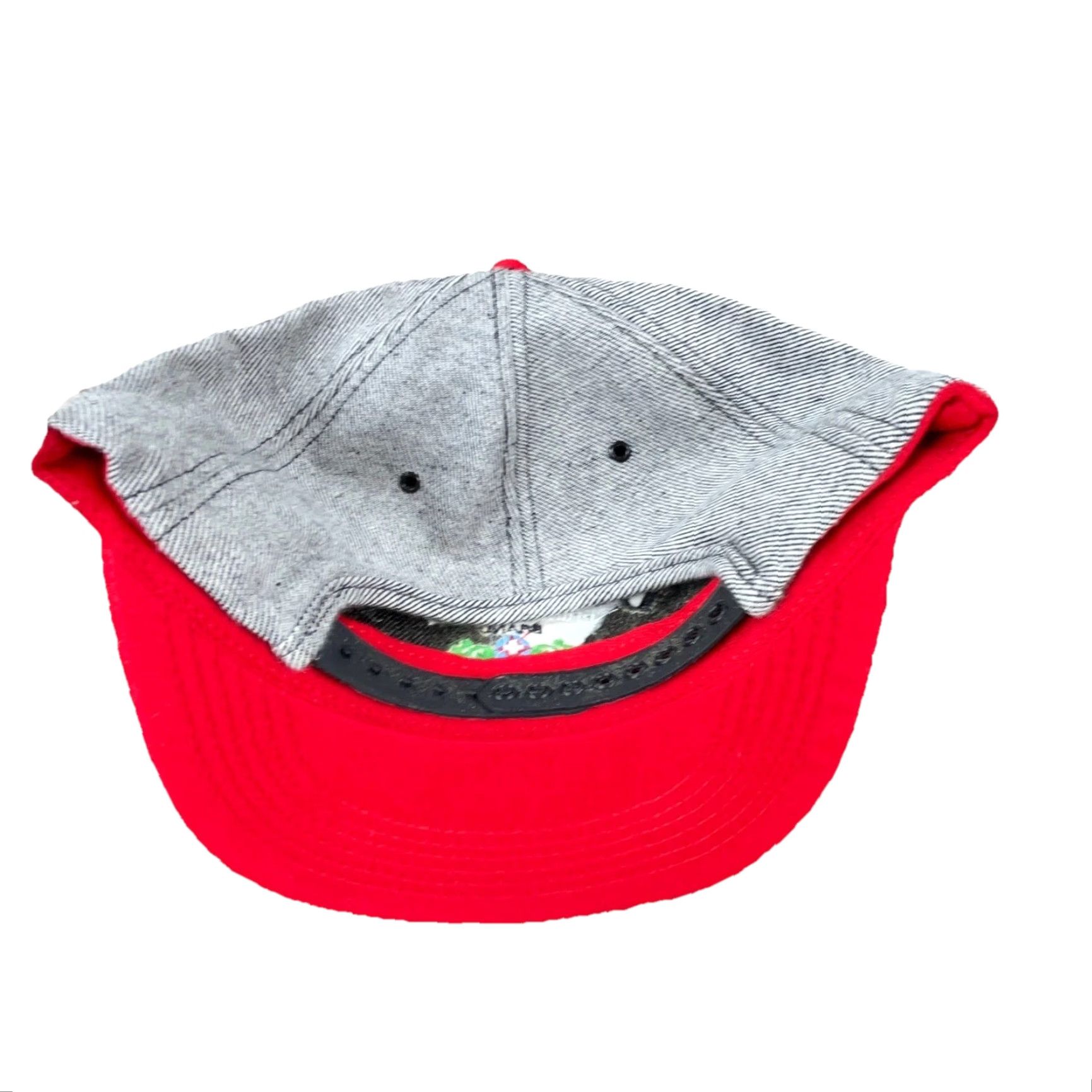 Denime VINTAGE K-products Trucker Hat Cap Snapback Gray Denim USA Farm 80s Dei Fratell Size ONE SIZE - 4 Thumbnail