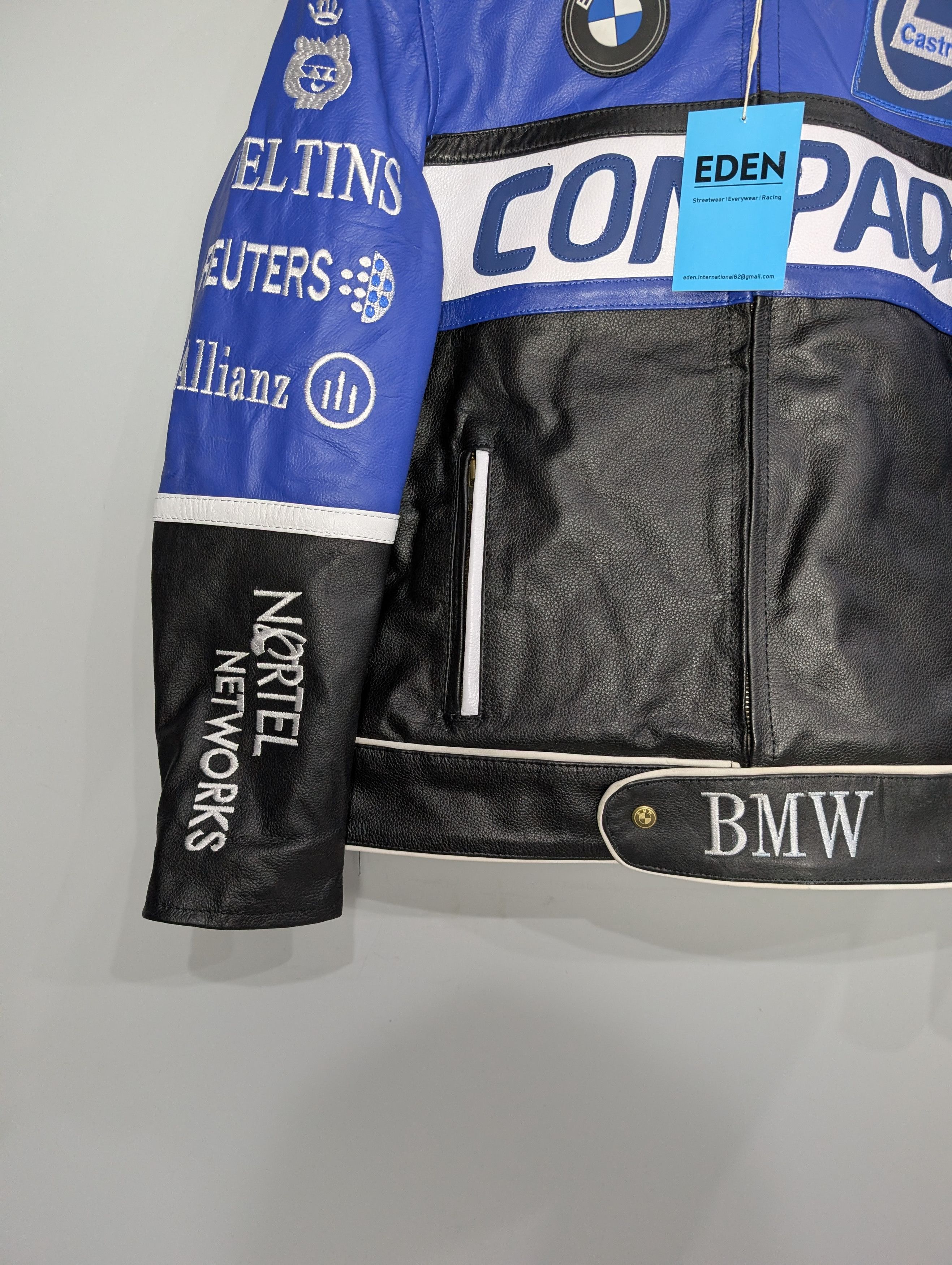 Vintage 🔥BMW🔥 Oversized Vintage 90s Leather Jacket Retro Size M / US 6-8 / IT 42-44 - 4 Thumbnail
