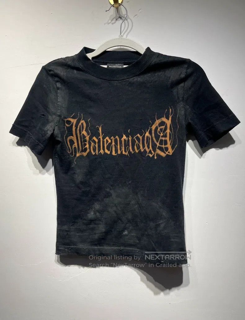 Balenciaga Balenciaga Abstract Logo Letter Pattern Printed Short Slee Size S / US 4 / IT 40 - 1 Thumbnail