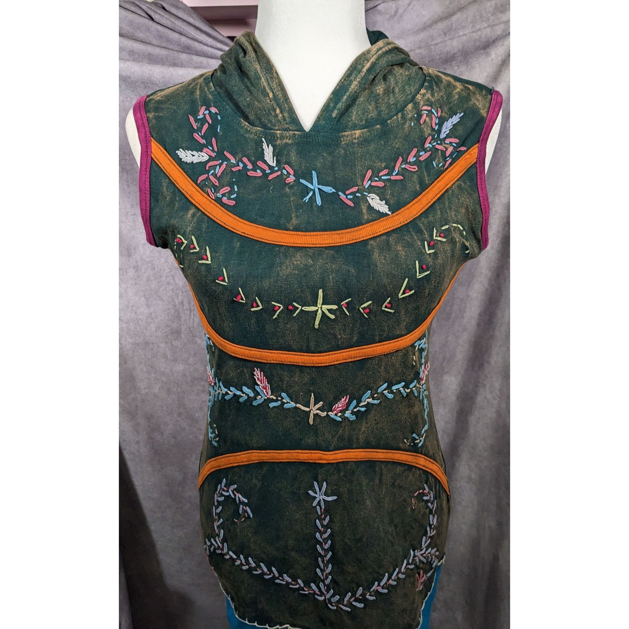 Other KPC Cosplay Elf Floral Hooded Mini Dress Size Small Size S / US 4 / IT 40 - 10 Thumbnail