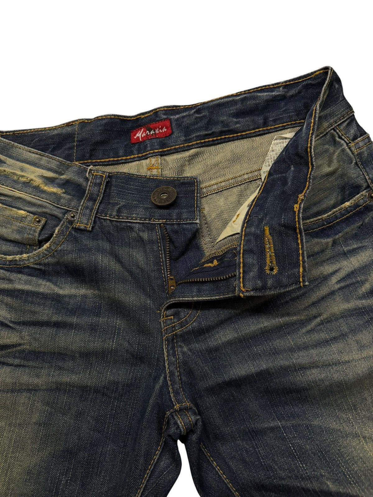 Japanese Brand Vintage Y2K Maraxia Bootcut Flared Denim | Vintage Fade W30 Size 30" / US 8 / IT 44 - 9 Thumbnail