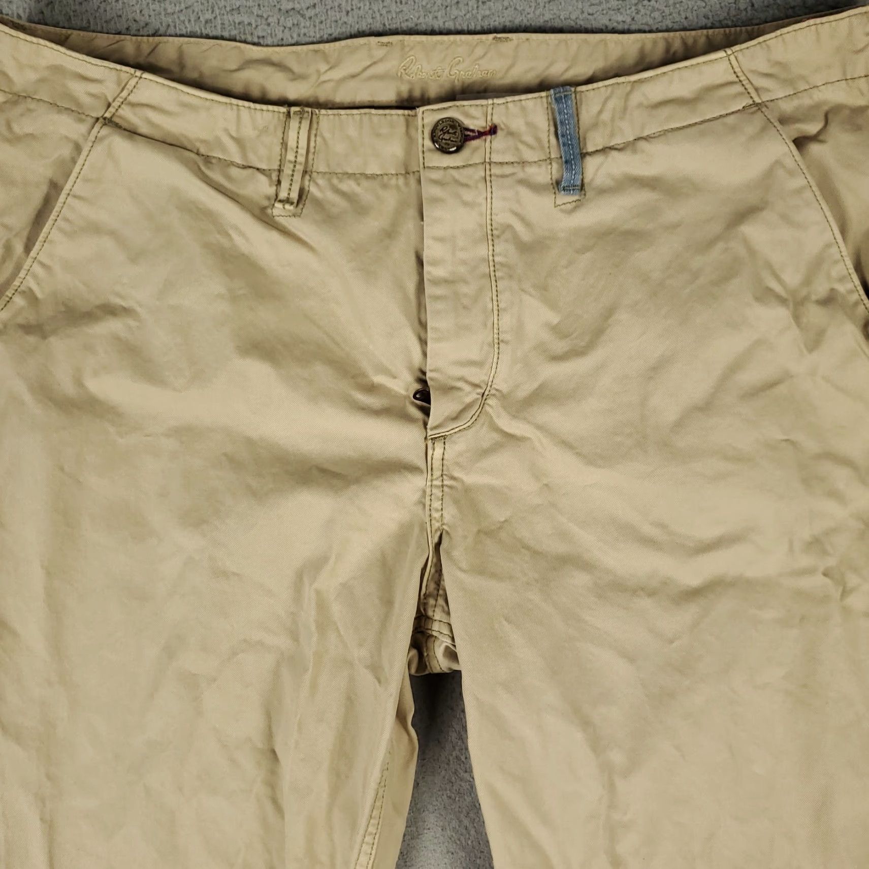 Robert Graham VINTAGE Robert Graham Jeans Mens Size 40x34 Straight Leg Pants Beige Classic 90s Men's Size US 40 / EU 56 - 2 Thumbnail