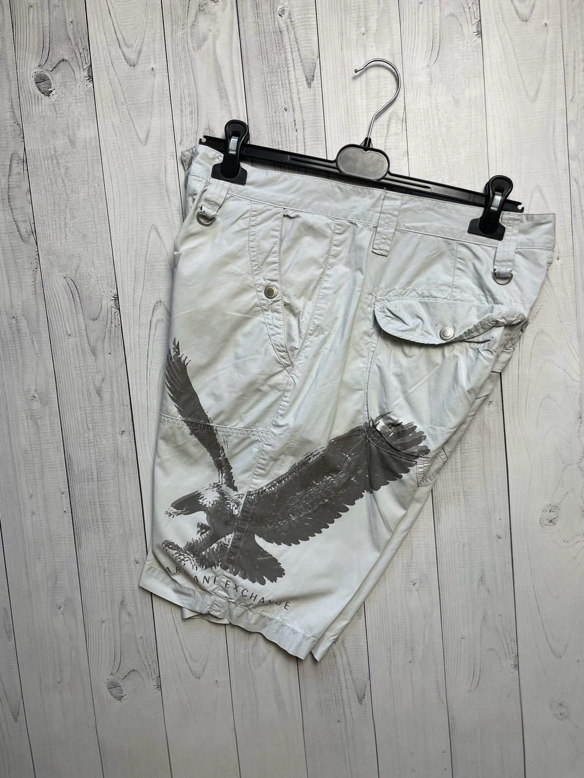 Vintage Vintage Armani Exchange cargo shorts big logo Eagle size M Size US 32 / EU 48 - 2 Thumbnail
