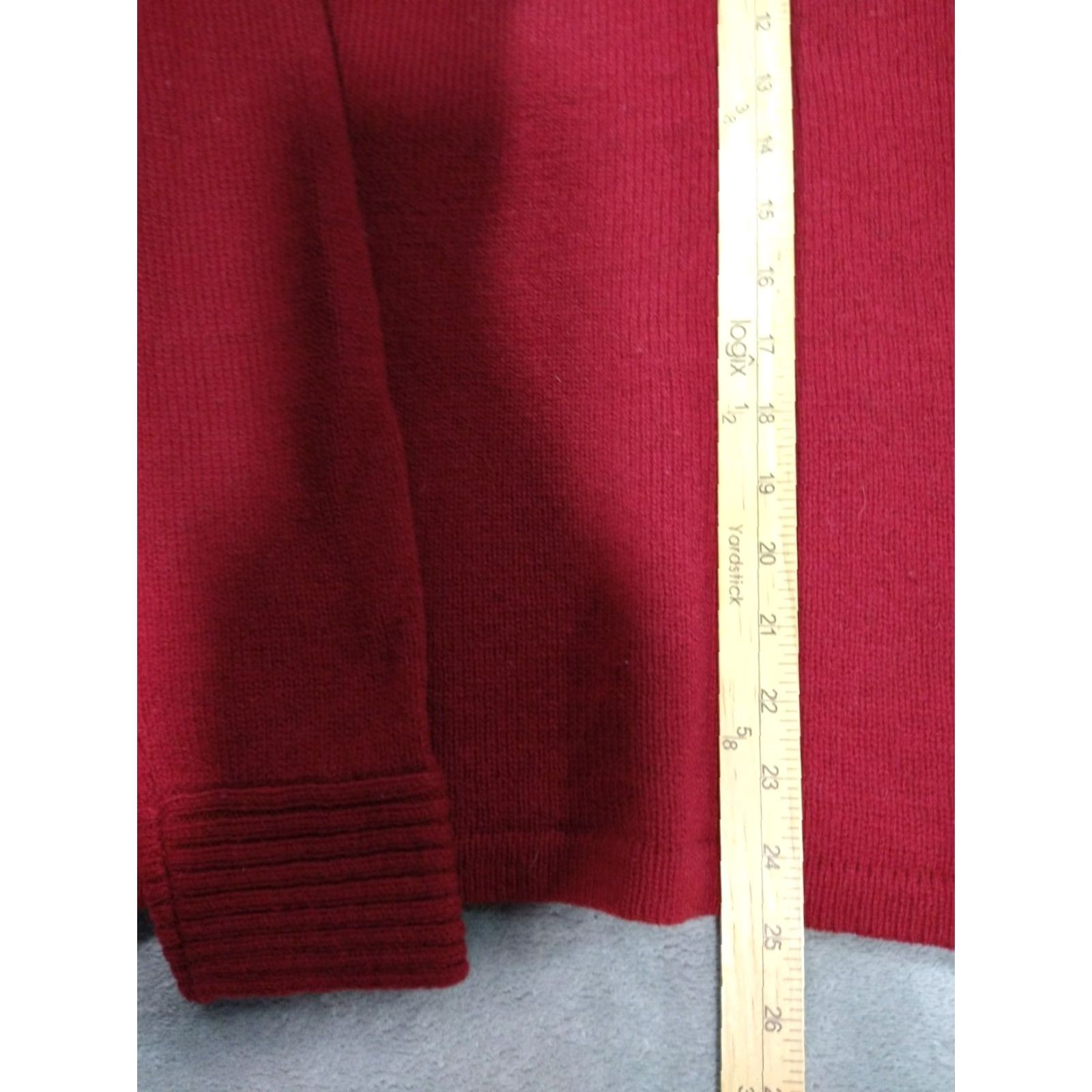 Vintage Woolrich Womens Sweater XL Red Ruby Long Sleeve 1/4 Zip Pullover Size XL / US 12-14 / IT 48-50 - 3 Thumbnail