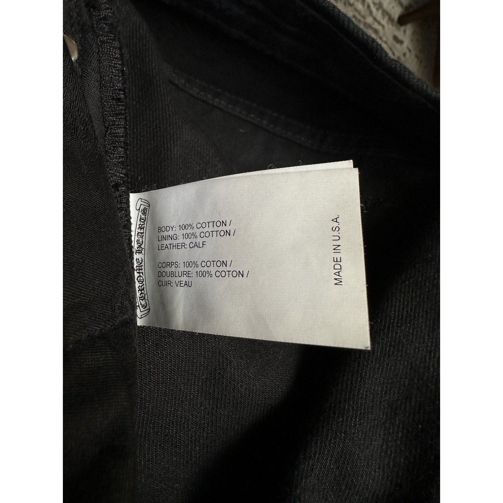 Chrome Hearts CHROME HEARTS PINK/CHECKERED FLEUR KNEE CROSS PATCH DENIM Size US 36 / EU 52 - 13 Thumbnail