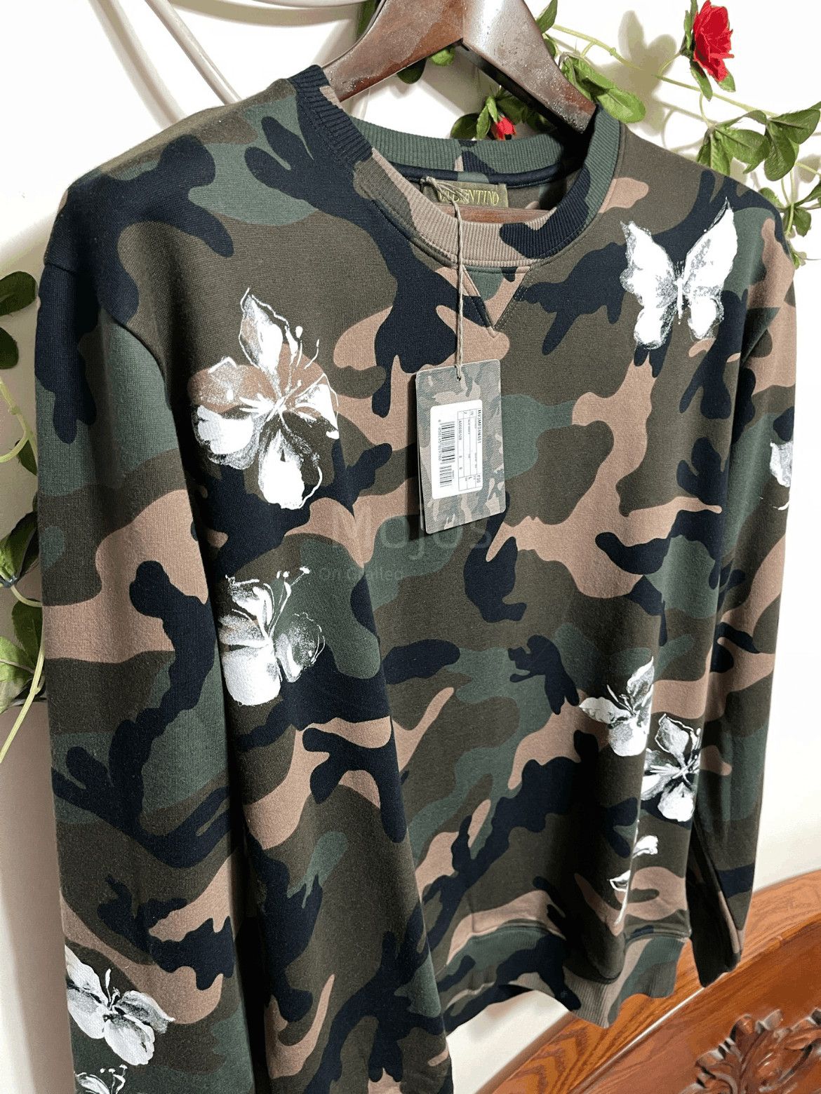 Valentino Valentino Butterfly Pattern Camo Sweatshirt-2508 Size US M / EU 48-50 / 2 - 3 Thumbnail