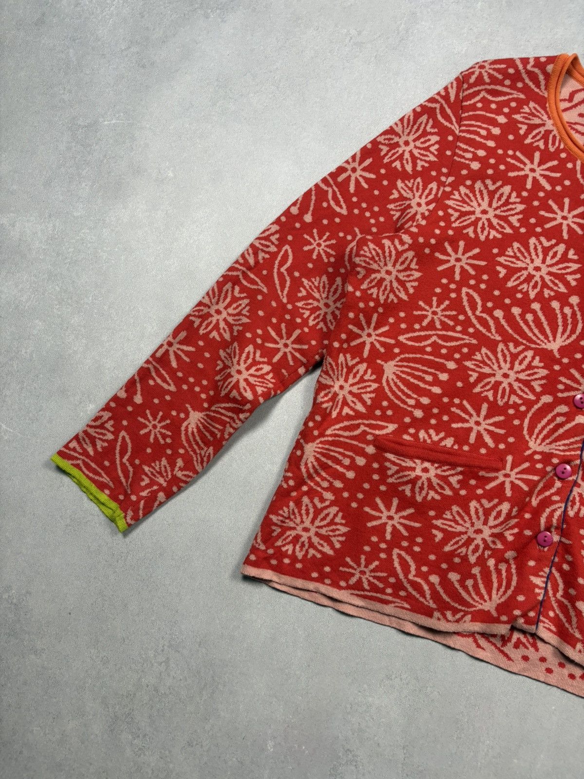 Other Gudrun Sjödén Floral Pattern Cardigan Cotton Scandinavian M Size US M / EU 48-50 / 2 - 3 Thumbnail