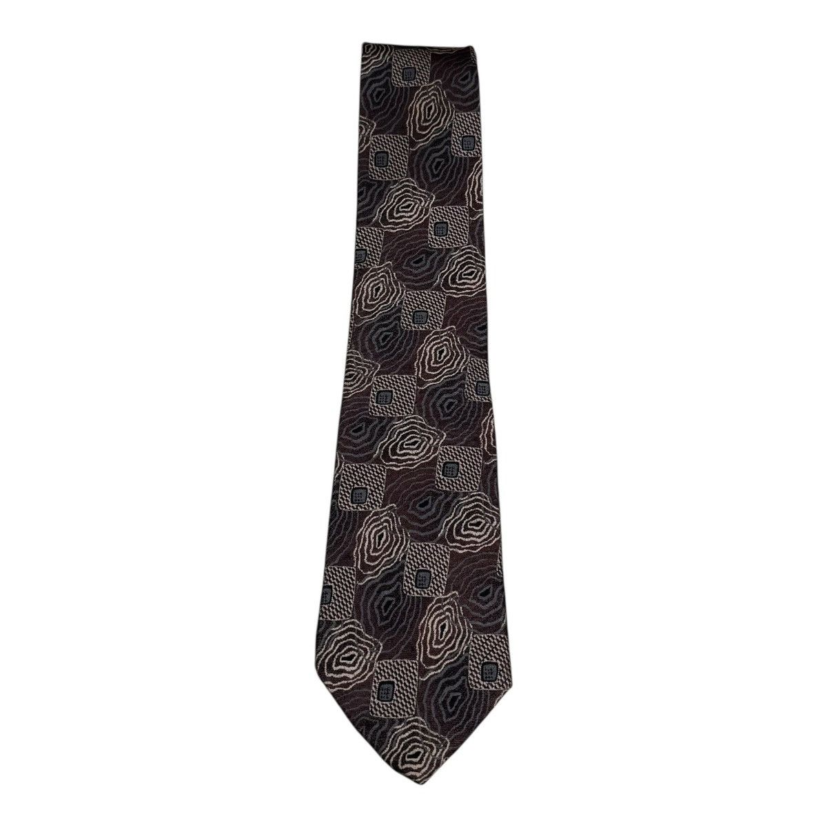 Fendi Fendi Silk Geometric Patterned Brown Men’s Tie 57.25x3.5 Size ONE SIZE - 1 Thumbnail