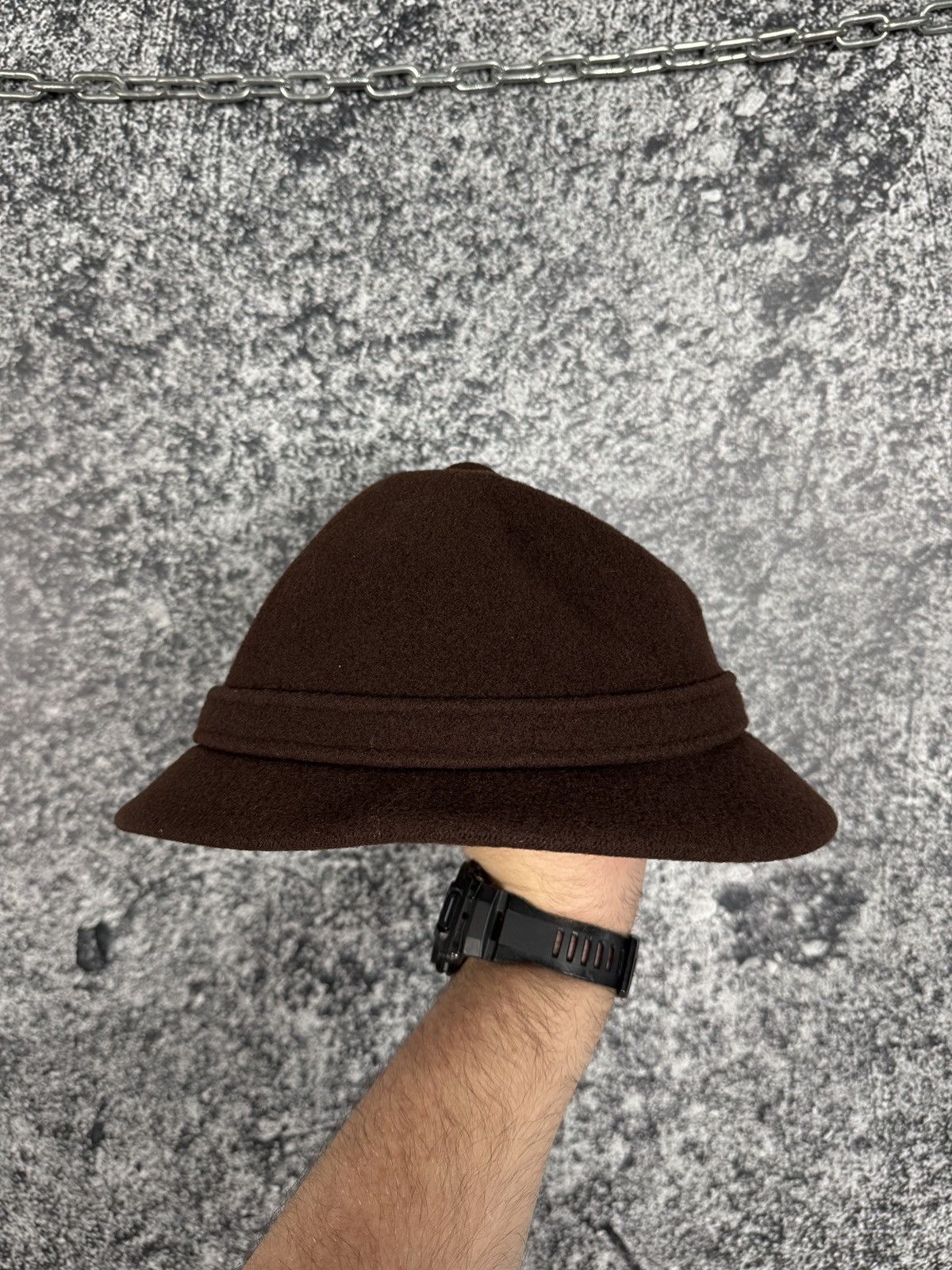 Kangol Vintage Kangol Design Wool Fedora Hat With Feather England Size 28 - 4 Thumbnail