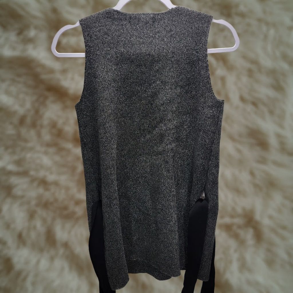 Zara Zara Knit Tank Womens Small Gray Tie Waist Sleeveless Casual Minimalist Top Size S / US 4 / IT 40 - 1 Thumbnail