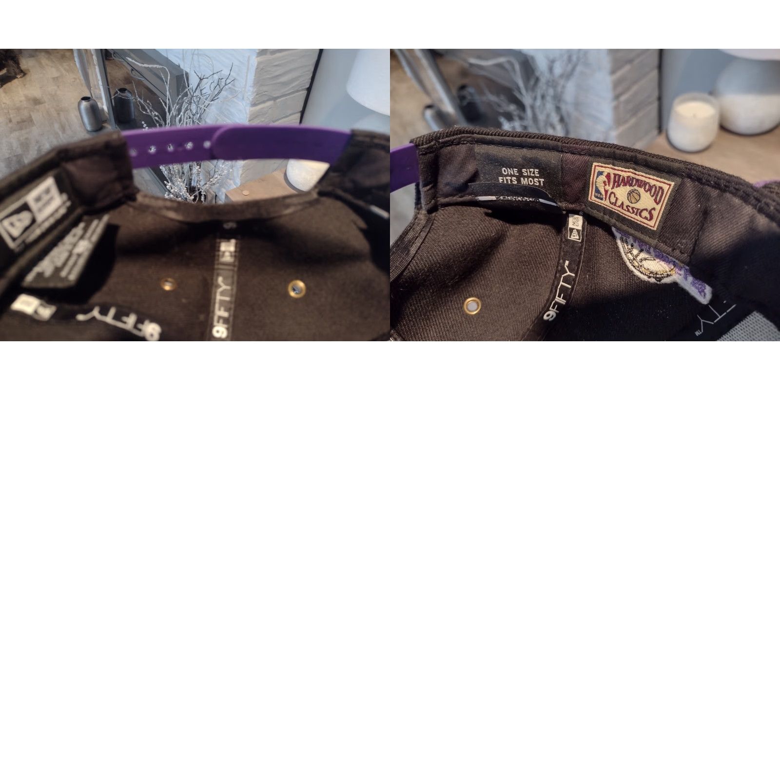 New Era VINTAGE Los Angeles Lakers Snapback Hat Hardwood Classics New Era OSFM 9FIFTY Mens Adjustable Purple 90s Discussion/Concert Size ONE SIZE - 8 Thumbnail
