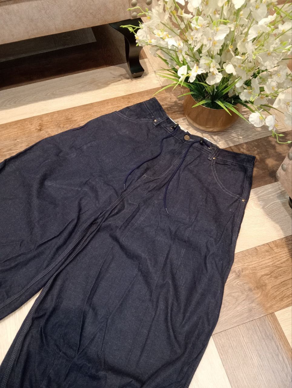 Needles RARE NEEDLES NEPENTHES RAW WIDE BAGGY BALLOON PANTS Size US 32 / EU 48 - 3 Thumbnail