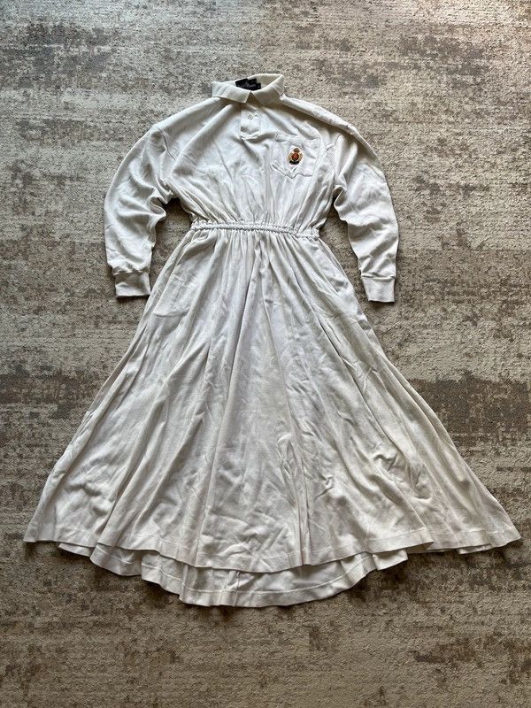 Ralph Lauren Polo Ralph Lauren Crest 90s Dress Sz S White Size S / US 4 / IT 40 - 2 Thumbnail