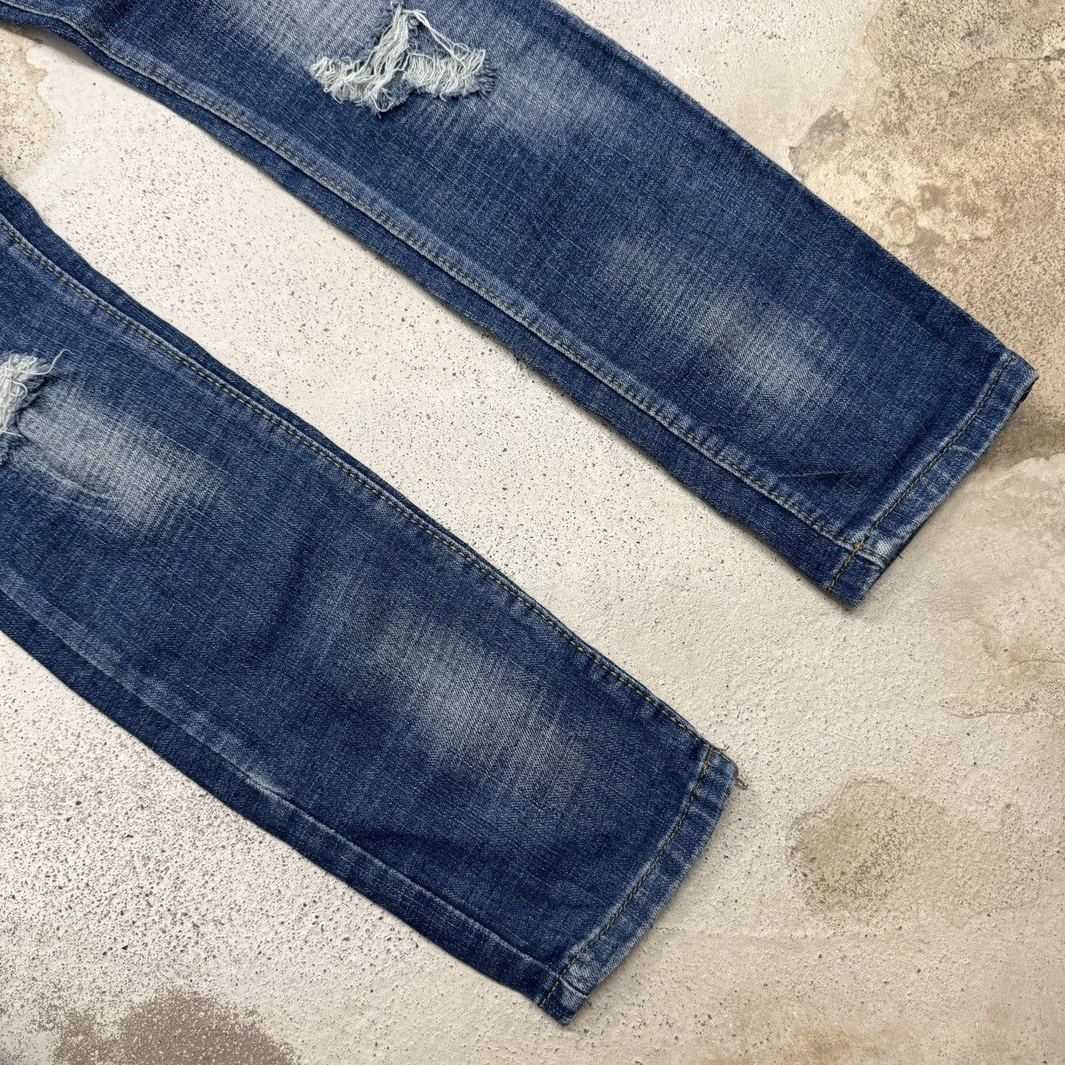 Japanese Brand I6w9 Style Distressed Skinny Denim Pants Size US 29 - 5 Thumbnail
